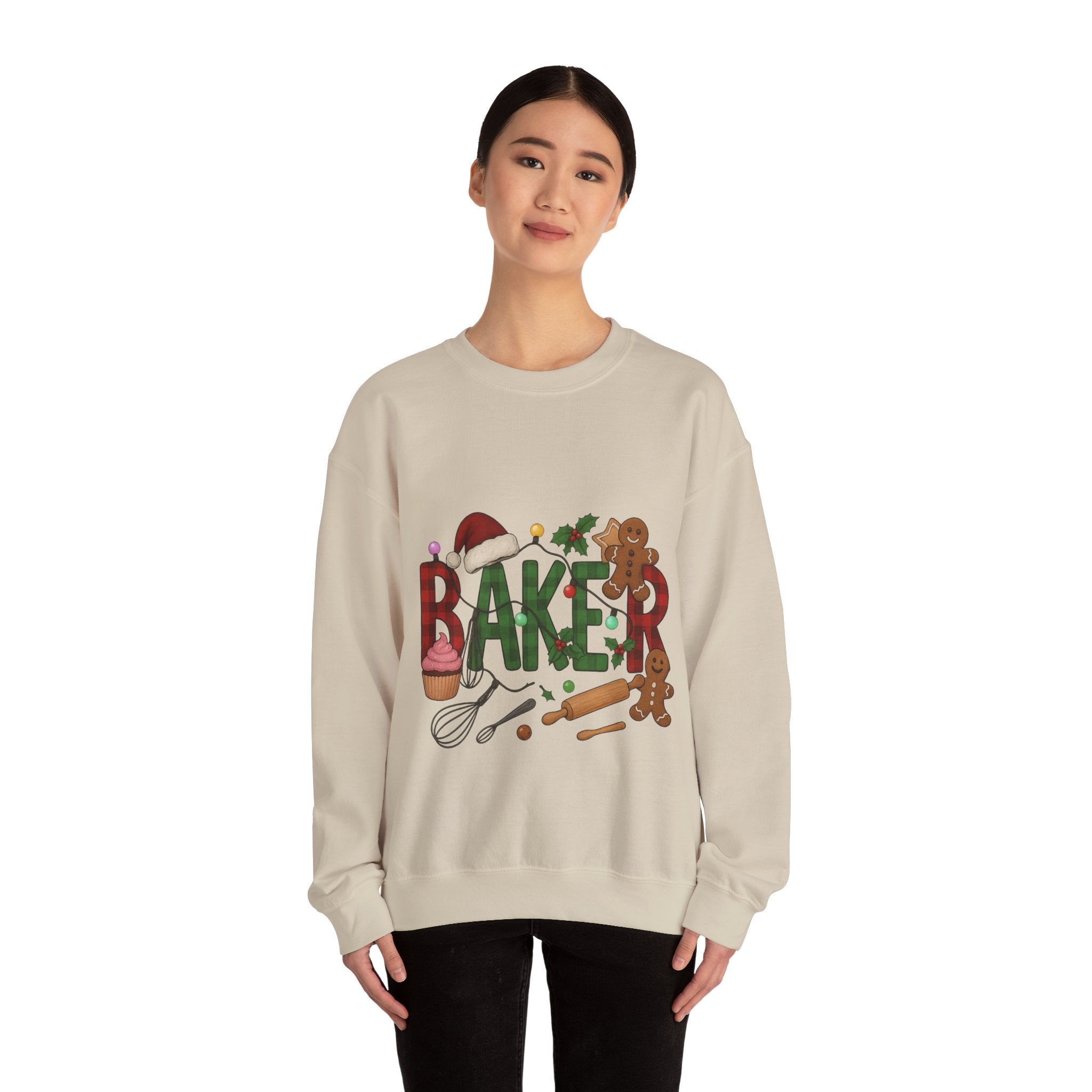 Cozy Baker Sweatshirt, Holiday Baking Gift, Unisex Sweater, Christmas Apparel, Gift for Bakers, Cute Baking Crewneck