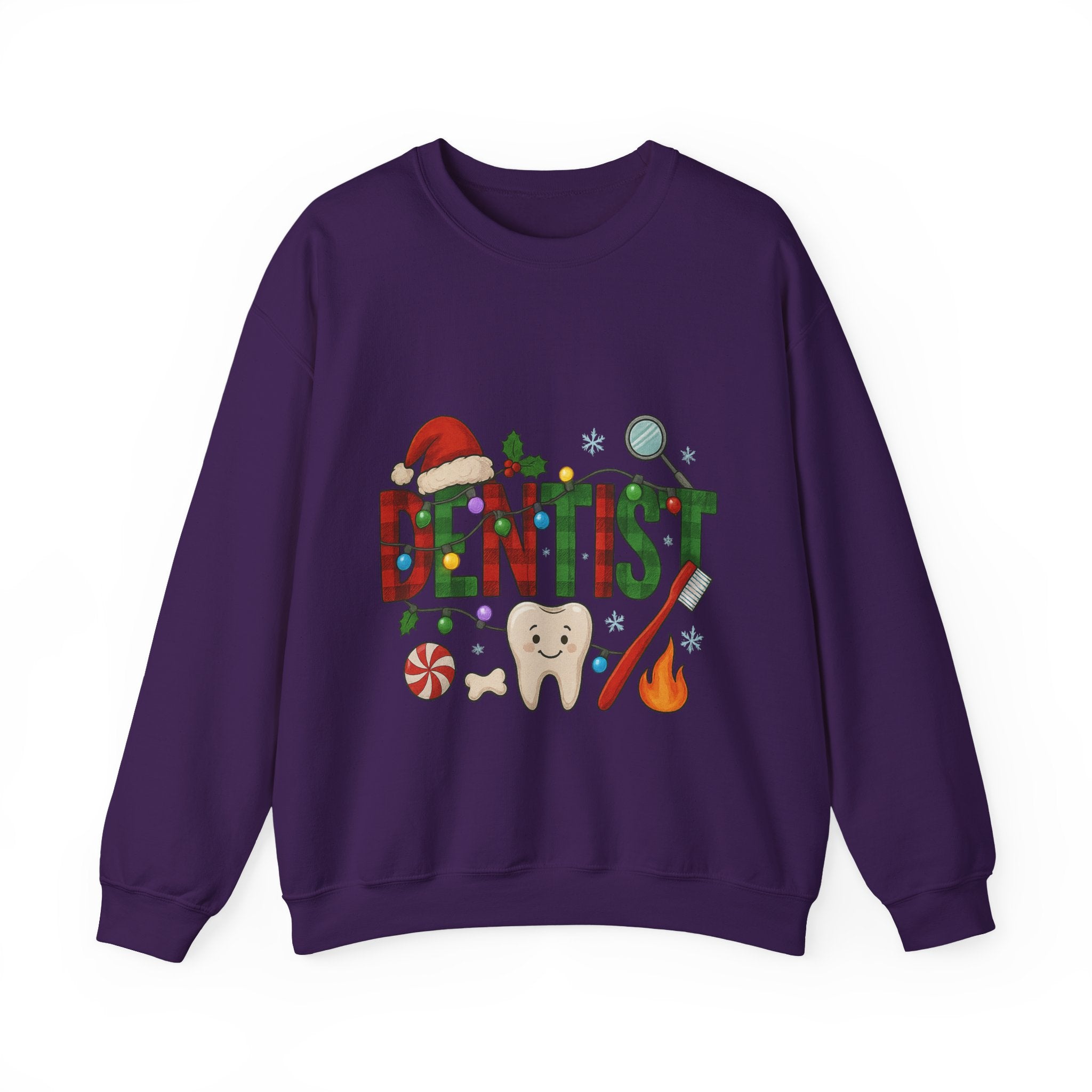 Festive Dentist Crewneck Sweatshirt, Funny Dentist Gift, Holiday Sweater, Christmas Sweatshirt, Unisex Sweatshirt