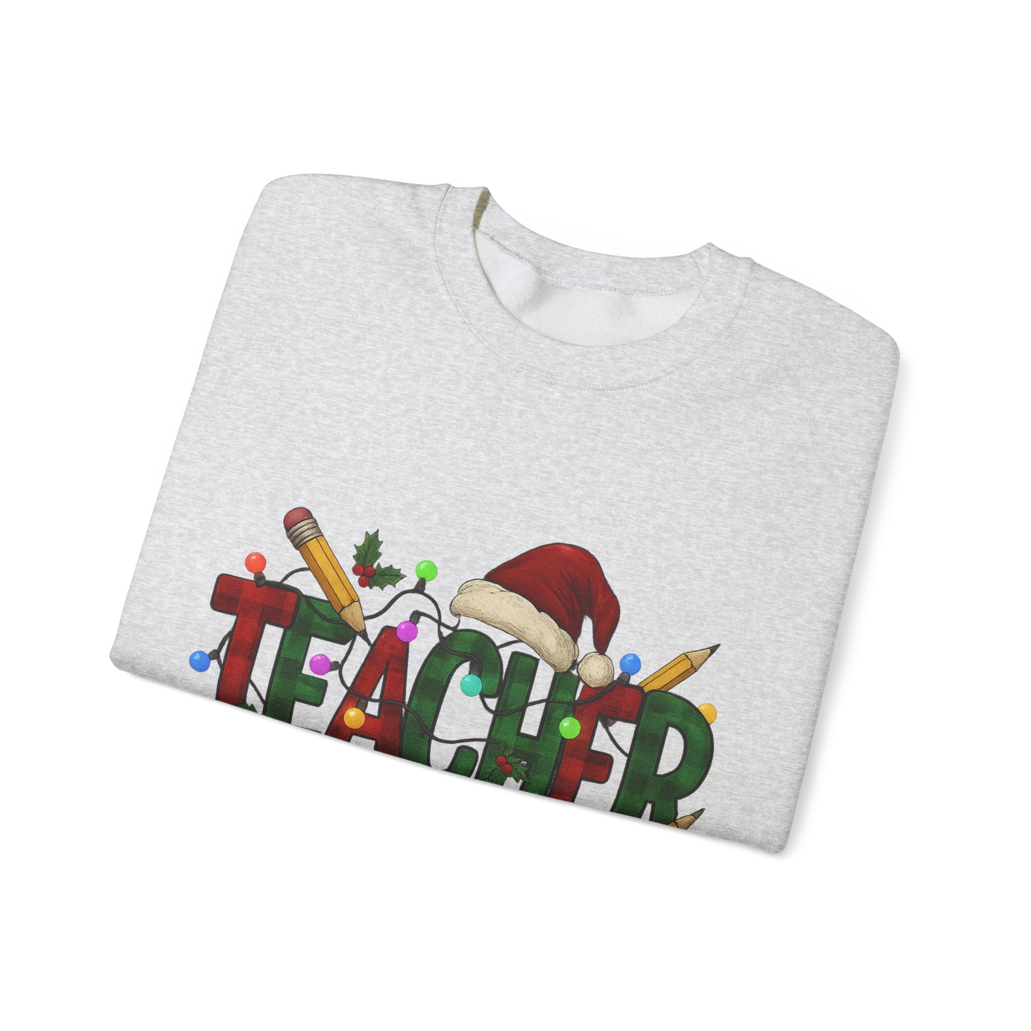 Festive Teacher Sweatshirt: Cozy Gift for Educators, Holiday Apparel, Classroom Style, Warm Winter Wear, Teacher Appreciation