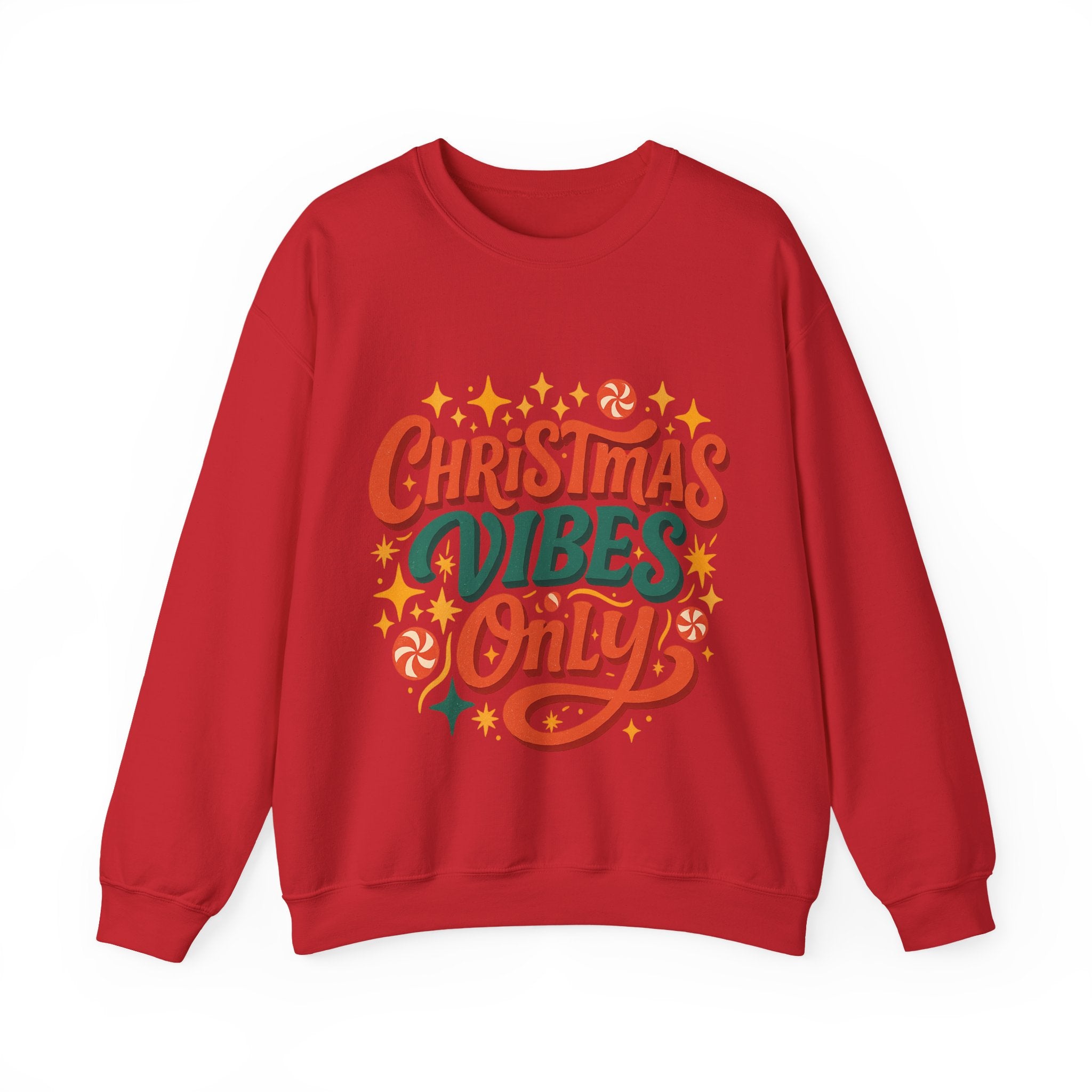 Christmas Vibes Crewneck Sweatshirt | Holiday Sweatshirt, Cozy Gift, Xmas Apparel, Festive Fashion, Comfortable Sweater