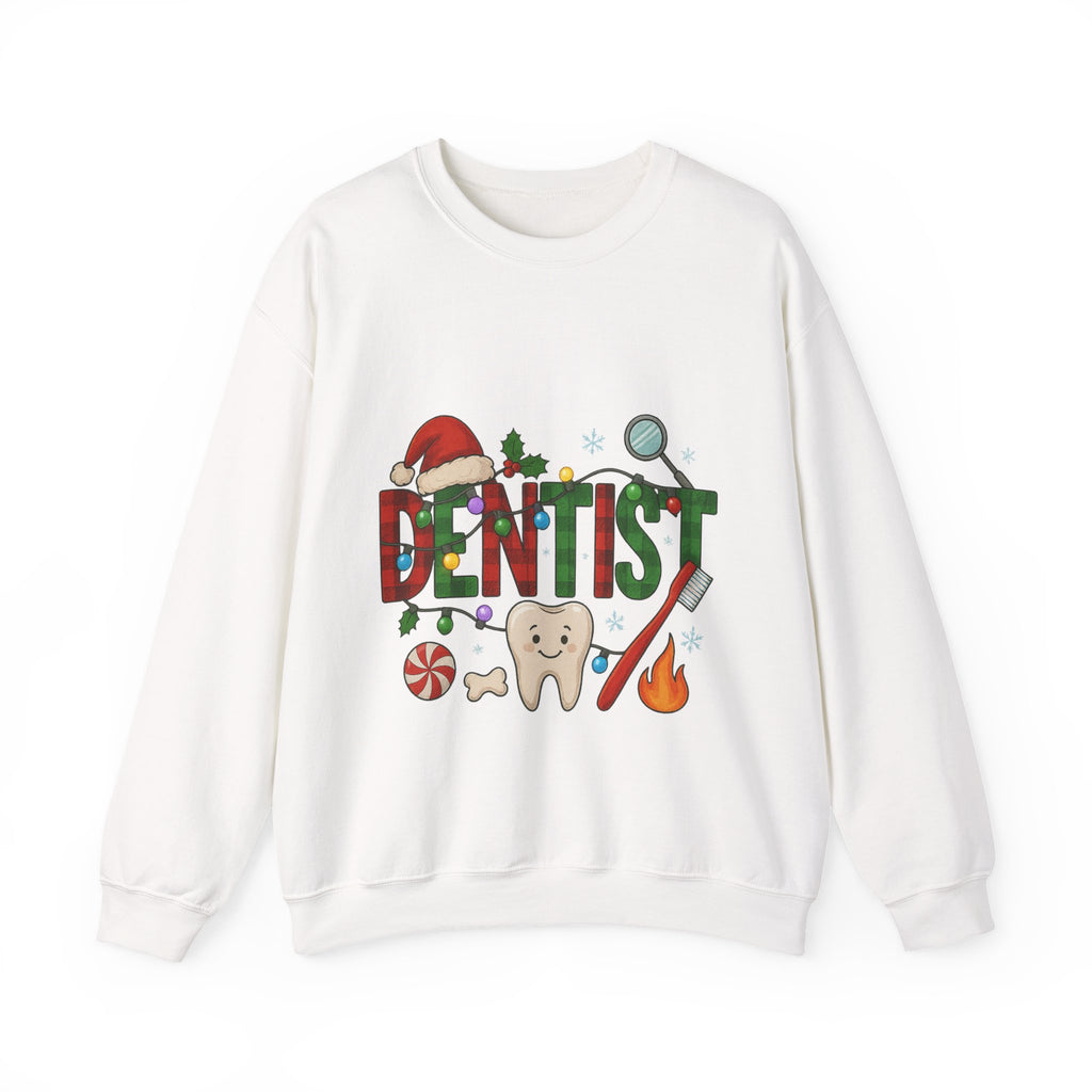 Festive Dentist Crewneck Sweatshirt, Funny Dentist Gift, Holiday Sweater, Christmas Sweatshirt, Unisex Sweatshirt