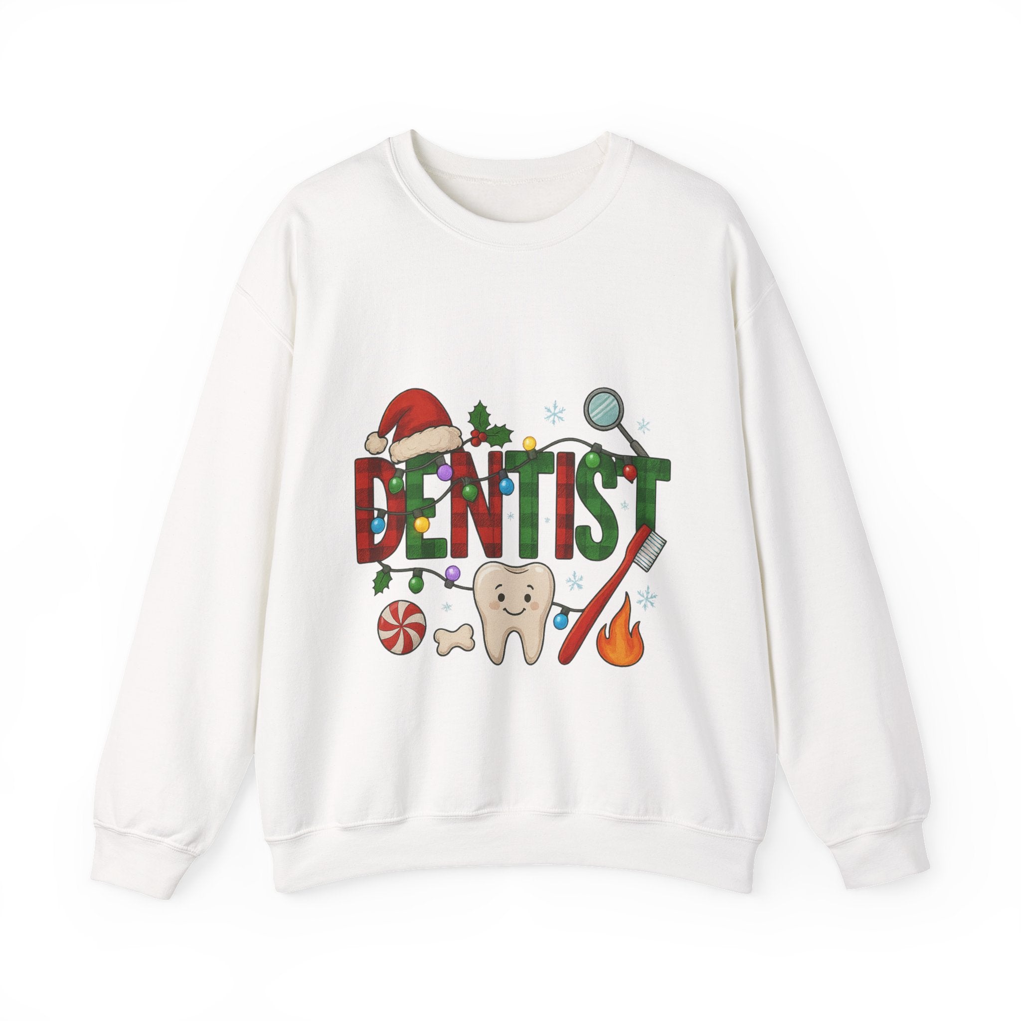 Festive Dentist Crewneck Sweatshirt, Funny Dentist Gift, Holiday Sweater, Christmas Sweatshirt, Unisex Sweatshirt