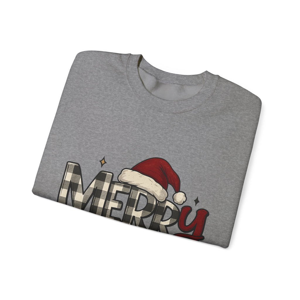 Merry Christmas Crewneck Sweatshirt, Holiday Apparel, Unisex Sweatshirt, Cozy Christmas Gift, Winter Fashion, Festive Wear