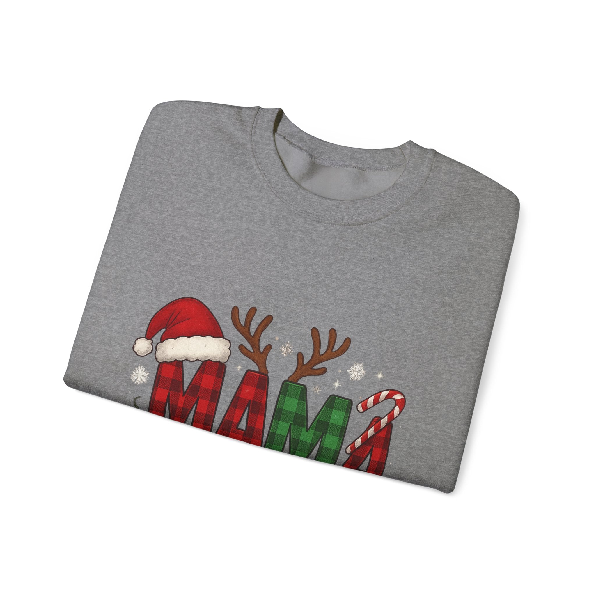 Festive Mama Crewneck Sweatshirt, Christmas Gift for Mom, Holiday Apparel, Merry Mama Sweater, Cozy Family Wear