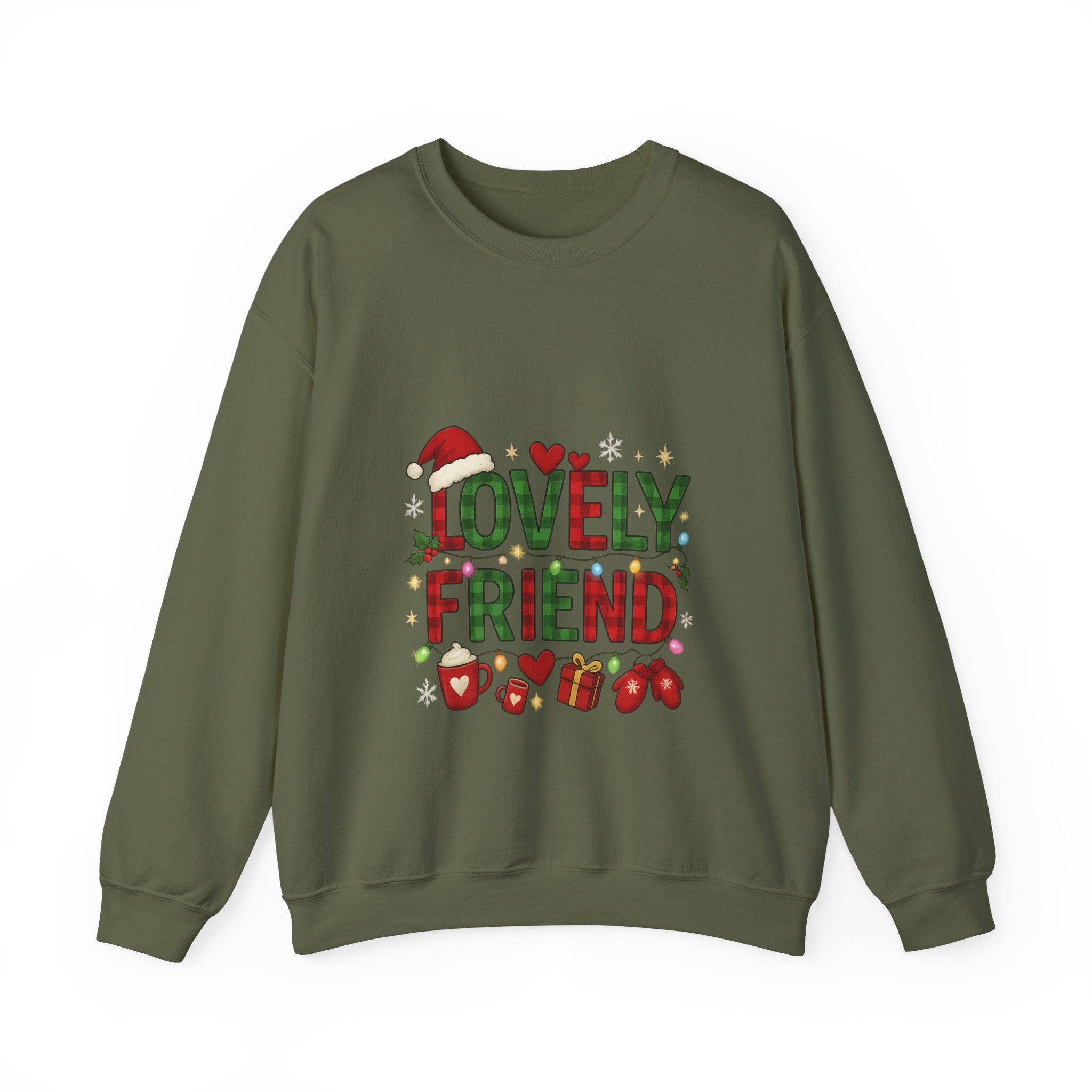Festive Friendship Sweatshirt, Cozy Gift for Friends, Holiday Crewneck, Unisex Sweater, Christmas Apparel, Cute Gift Idea