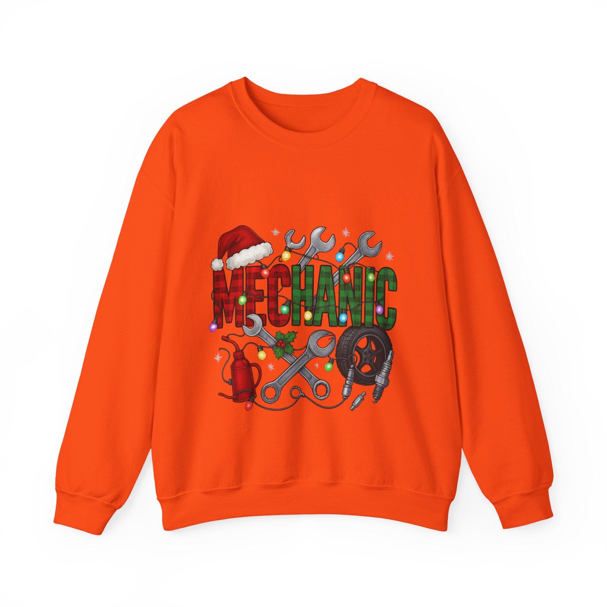 Mechanic Holiday Sweatshirt, Festive Crewneck, Gift for Mechanics, Winter Apparel, Christmas Sweatshirt, Unisex Clothing
