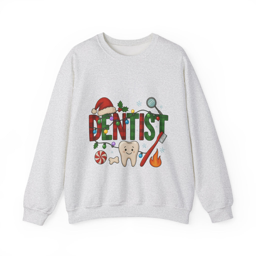 Festive Dentist Crewneck Sweatshirt, Funny Dentist Gift, Holiday Sweater, Christmas Sweatshirt, Unisex Sweatshirt