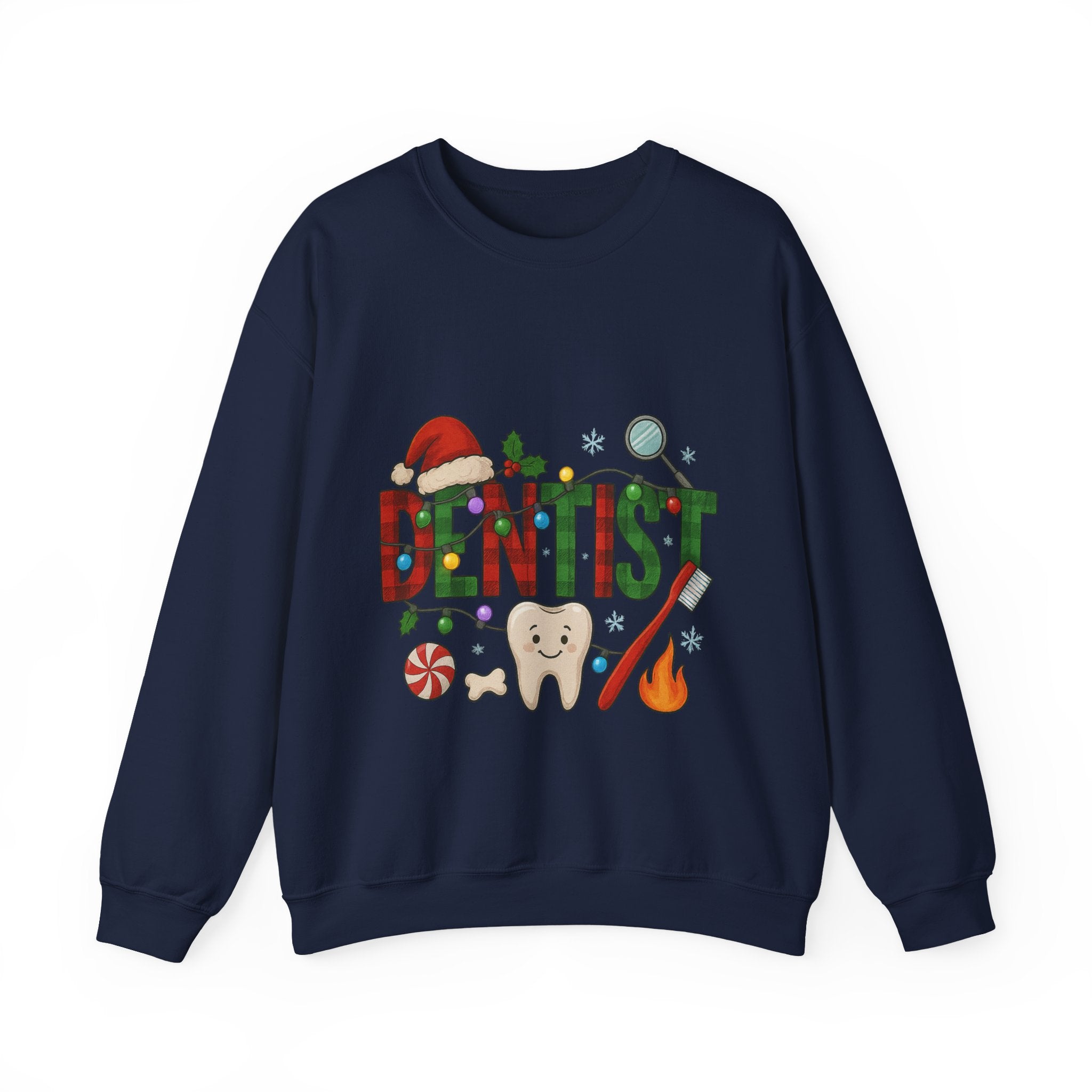 Festive Dentist Crewneck Sweatshirt, Funny Dentist Gift, Holiday Sweater, Christmas Sweatshirt, Unisex Sweatshirt