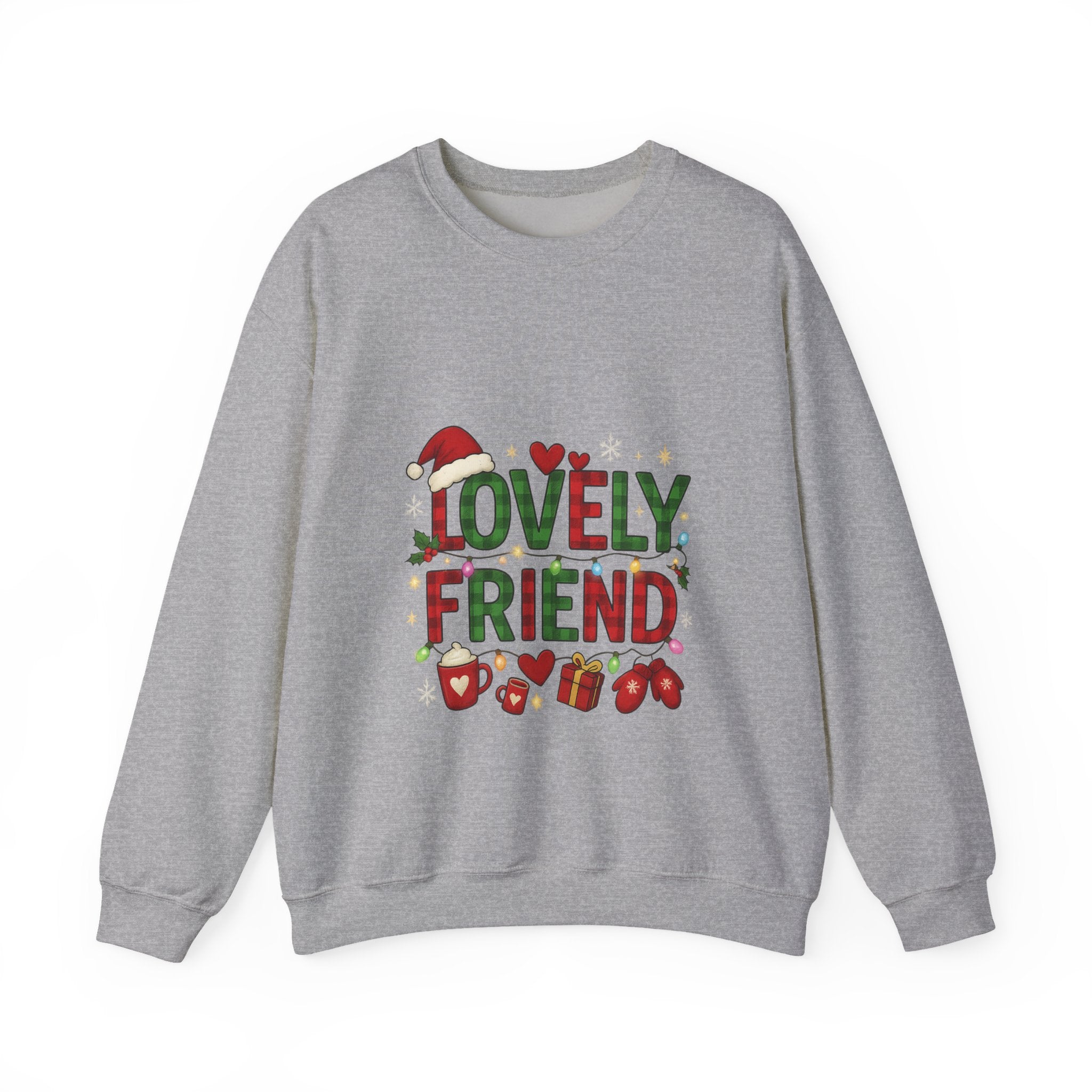 Festive Friendship Sweatshirt, Cozy Gift for Friends, Holiday Crewneck, Unisex Sweater, Christmas Apparel, Cute Gift Idea