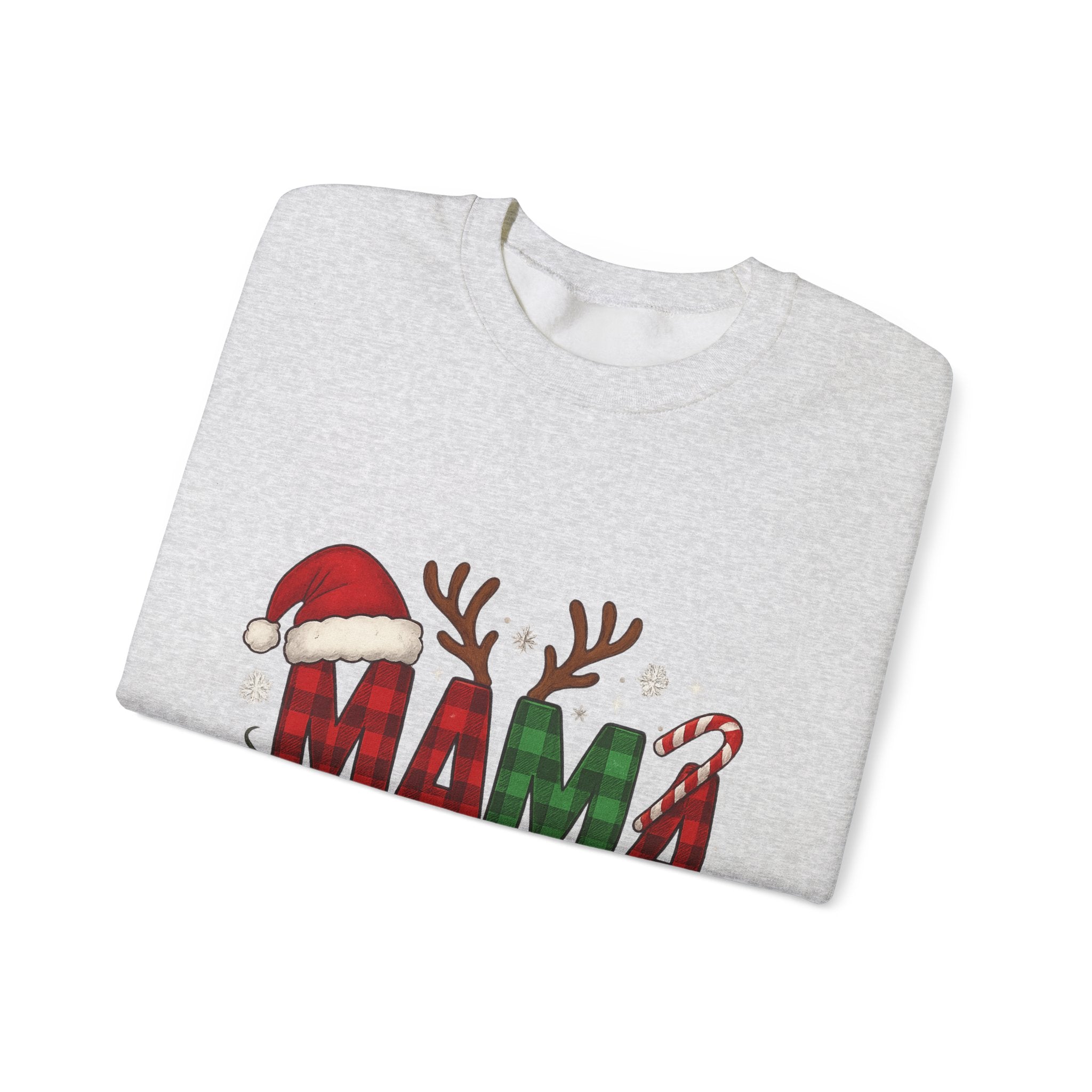 Festive Mama Crewneck Sweatshirt, Christmas Gift for Mom, Holiday Apparel, Merry Mama Sweater, Cozy Family Wear