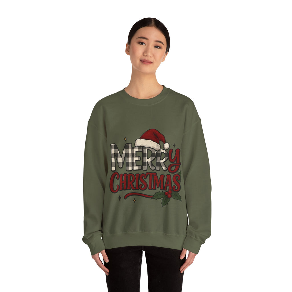 Merry Christmas Crewneck Sweatshirt, Holiday Apparel, Unisex Sweatshirt, Cozy Christmas Gift, Winter Fashion, Festive Wear