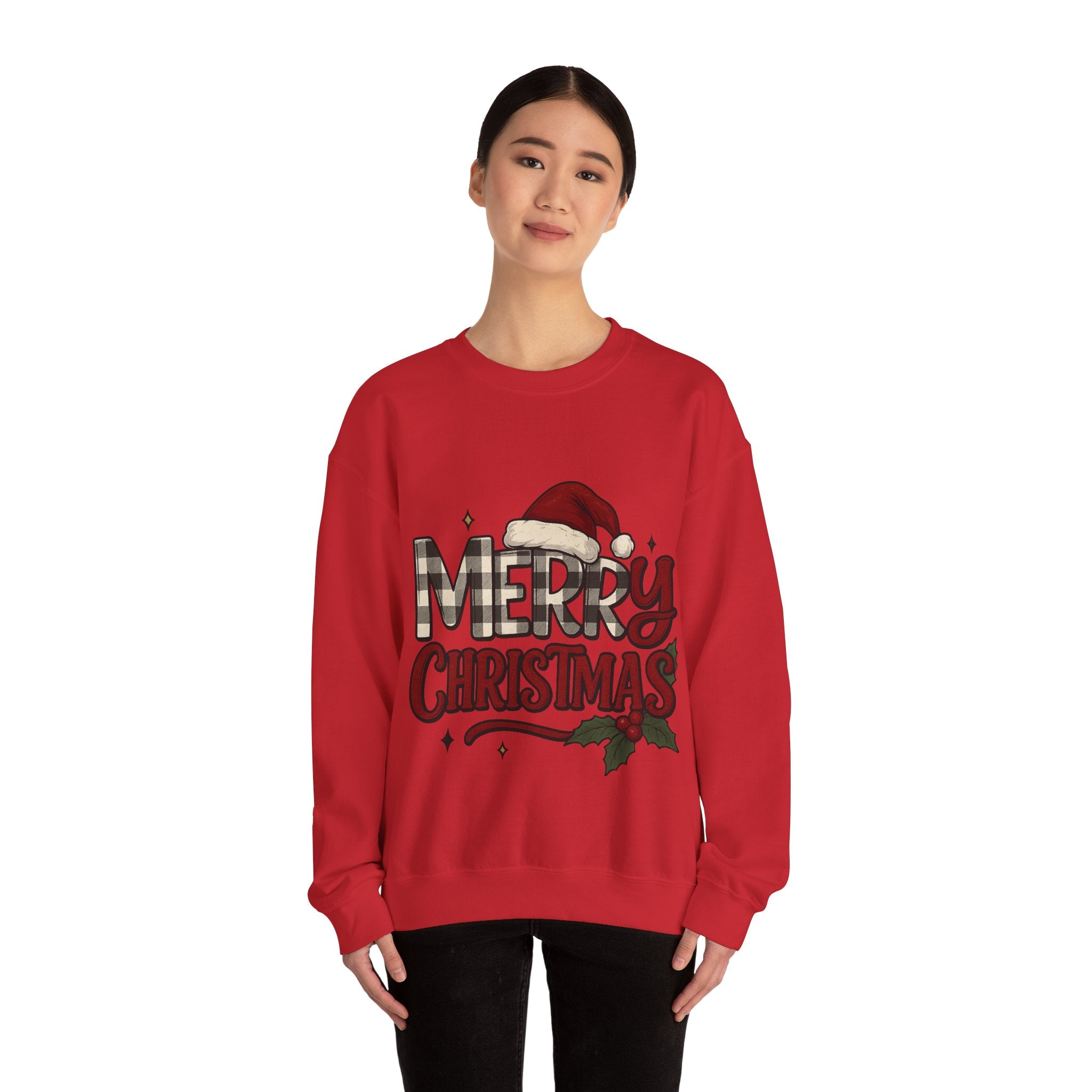 Merry Christmas Crewneck Sweatshirt, Holiday Apparel, Unisex Sweatshirt, Cozy Christmas Gift, Winter Fashion, Festive Wear