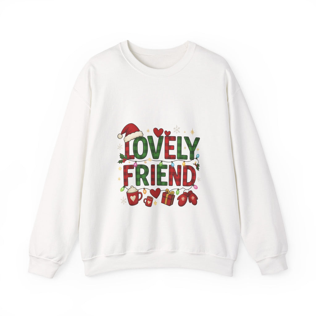 Festive Friendship Sweatshirt, Cozy Gift for Friends, Holiday Crewneck, Unisex Sweater, Christmas Apparel, Cute Gift Idea