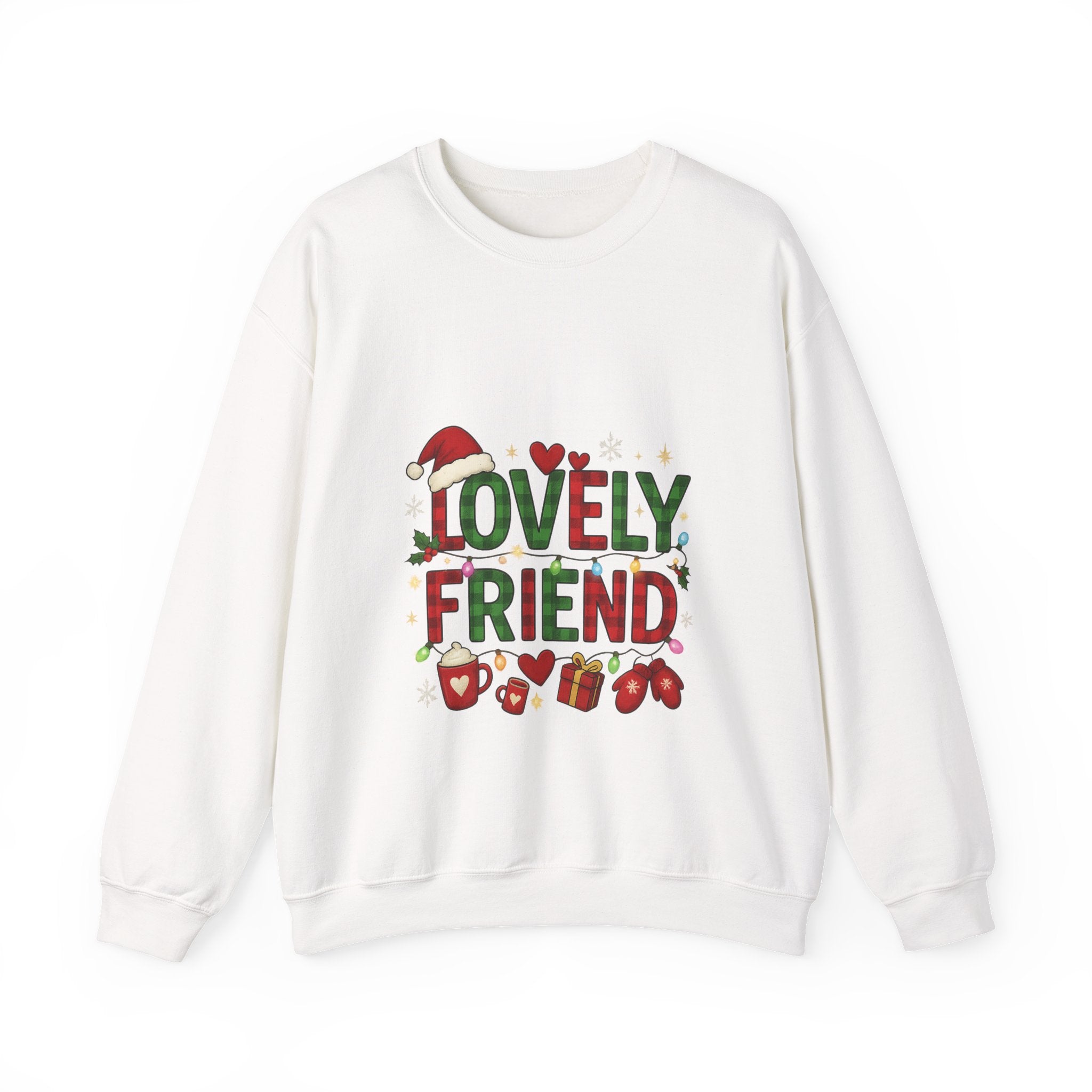 Festive Friendship Sweatshirt, Cozy Gift for Friends, Holiday Crewneck, Unisex Sweater, Christmas Apparel, Cute Gift Idea