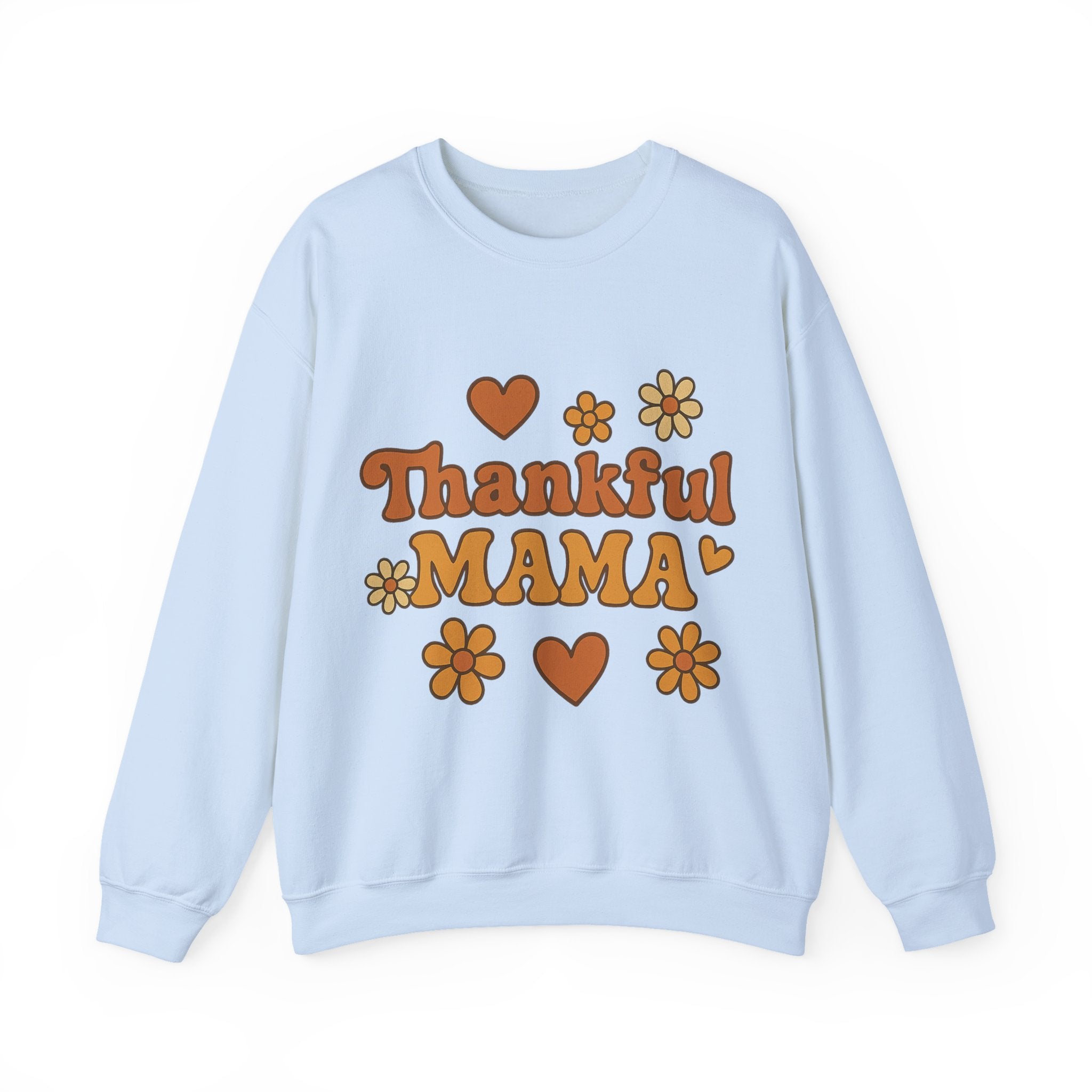 Thankful Mama Crewneck Sweatshirt | Cozy Gift for Moms, Fall Fashion, Family Gatherings, Gratitude Sweater, Thanksgiving Outfit