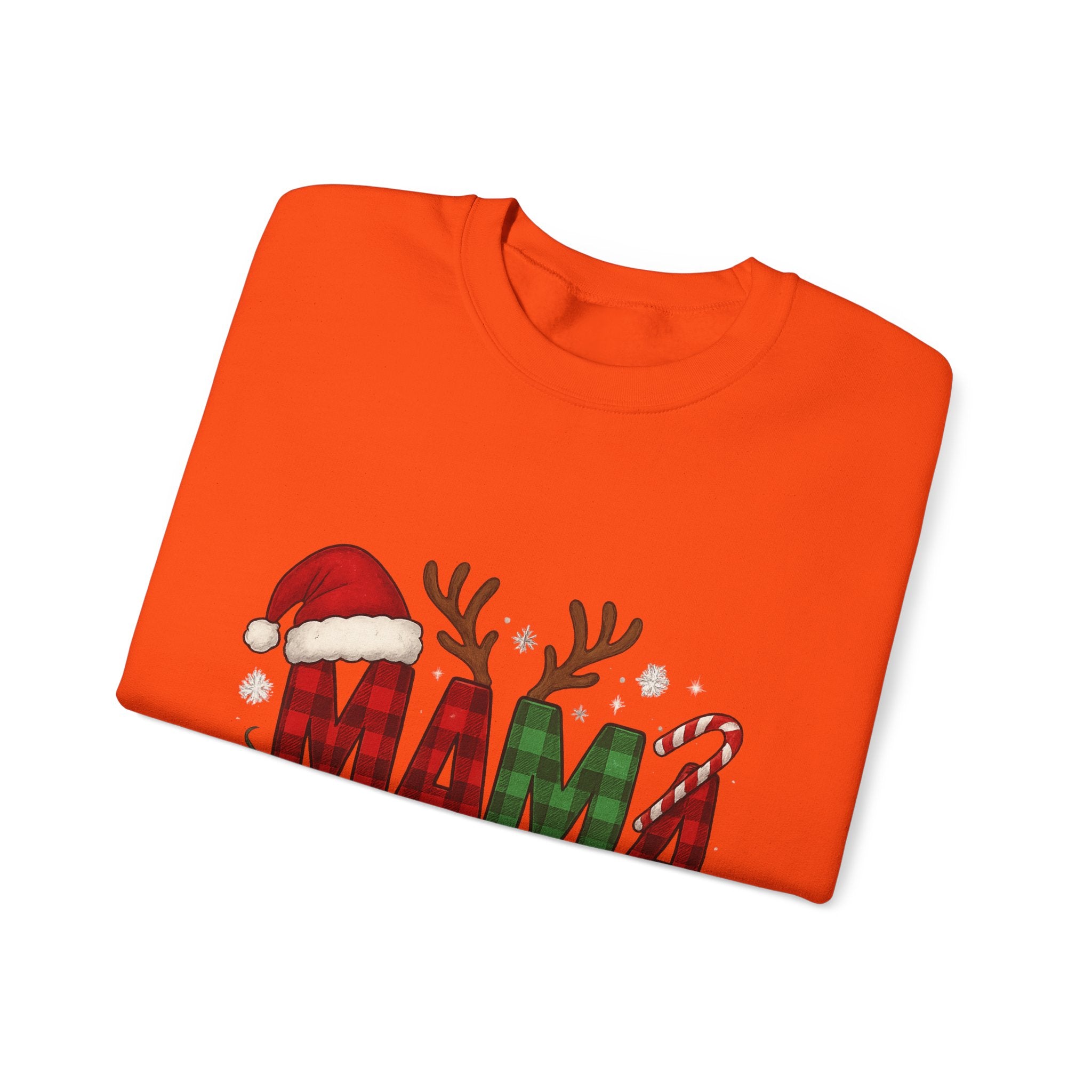 Festive Mama Crewneck Sweatshirt, Christmas Gift for Mom, Holiday Apparel, Merry Mama Sweater, Cozy Family Wear