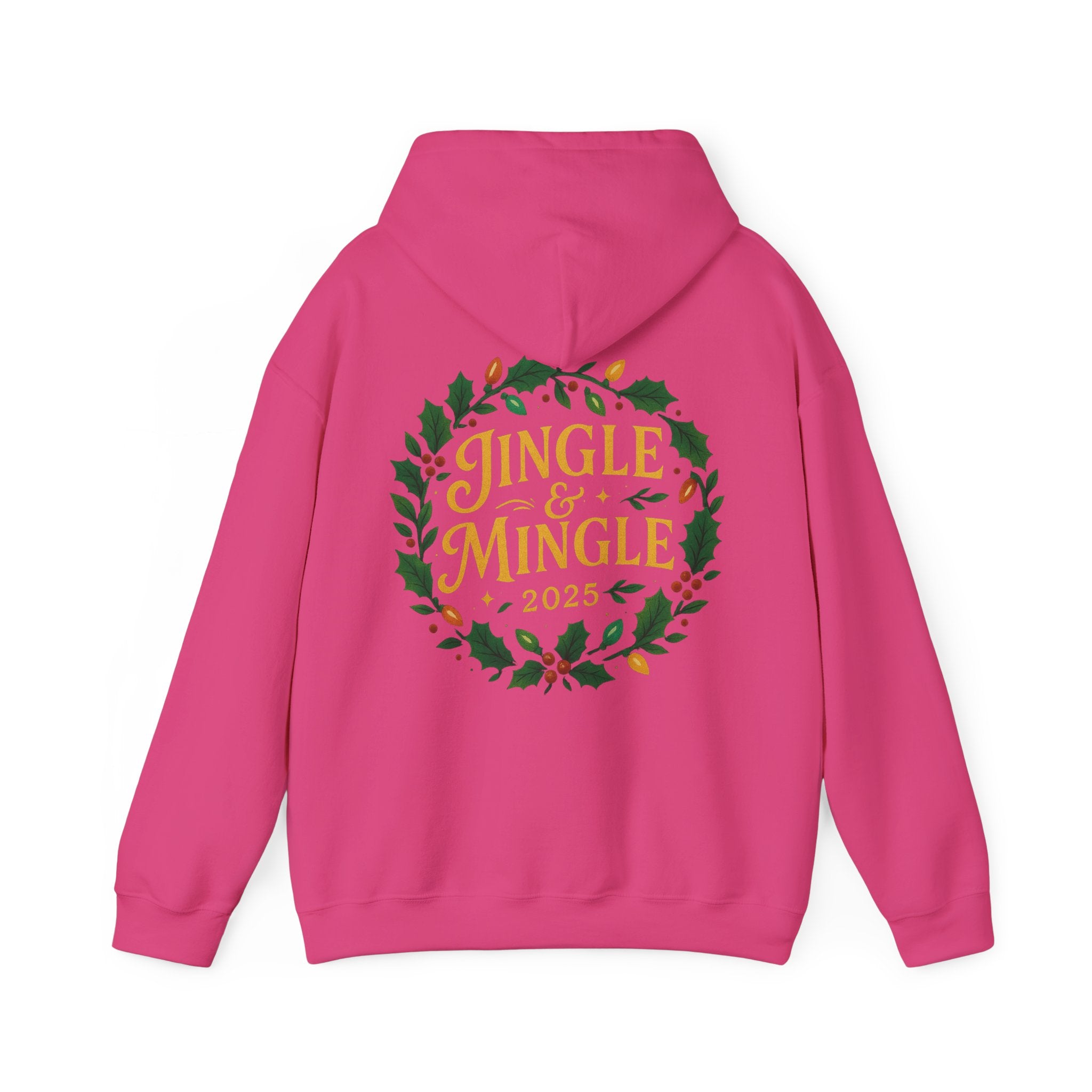Jingle & Mingle Hooded Sweatshirt | Cozy Holiday Sweatshirt, Christmas Gift, Unisex Hoodie, Seasonal Apparel, Winter Wear