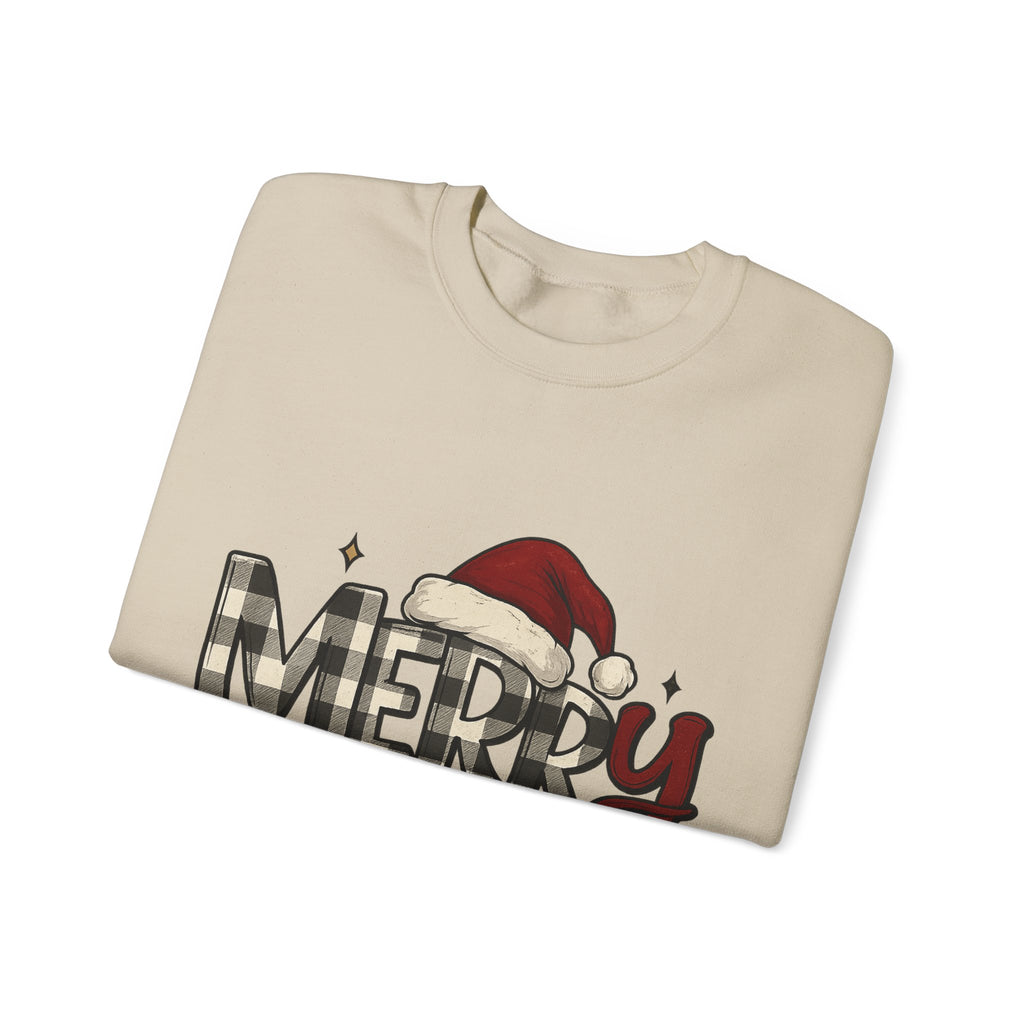 Merry Christmas Crewneck Sweatshirt, Holiday Apparel, Unisex Sweatshirt, Cozy Christmas Gift, Winter Fashion, Festive Wear