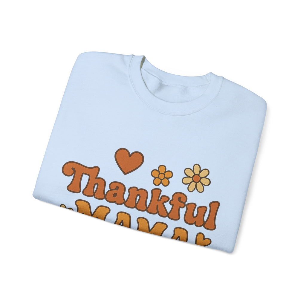 Thankful Mama Crewneck Sweatshirt | Cozy Gift for Moms, Fall Fashion, Family Gatherings, Gratitude Sweater, Thanksgiving Outfit
