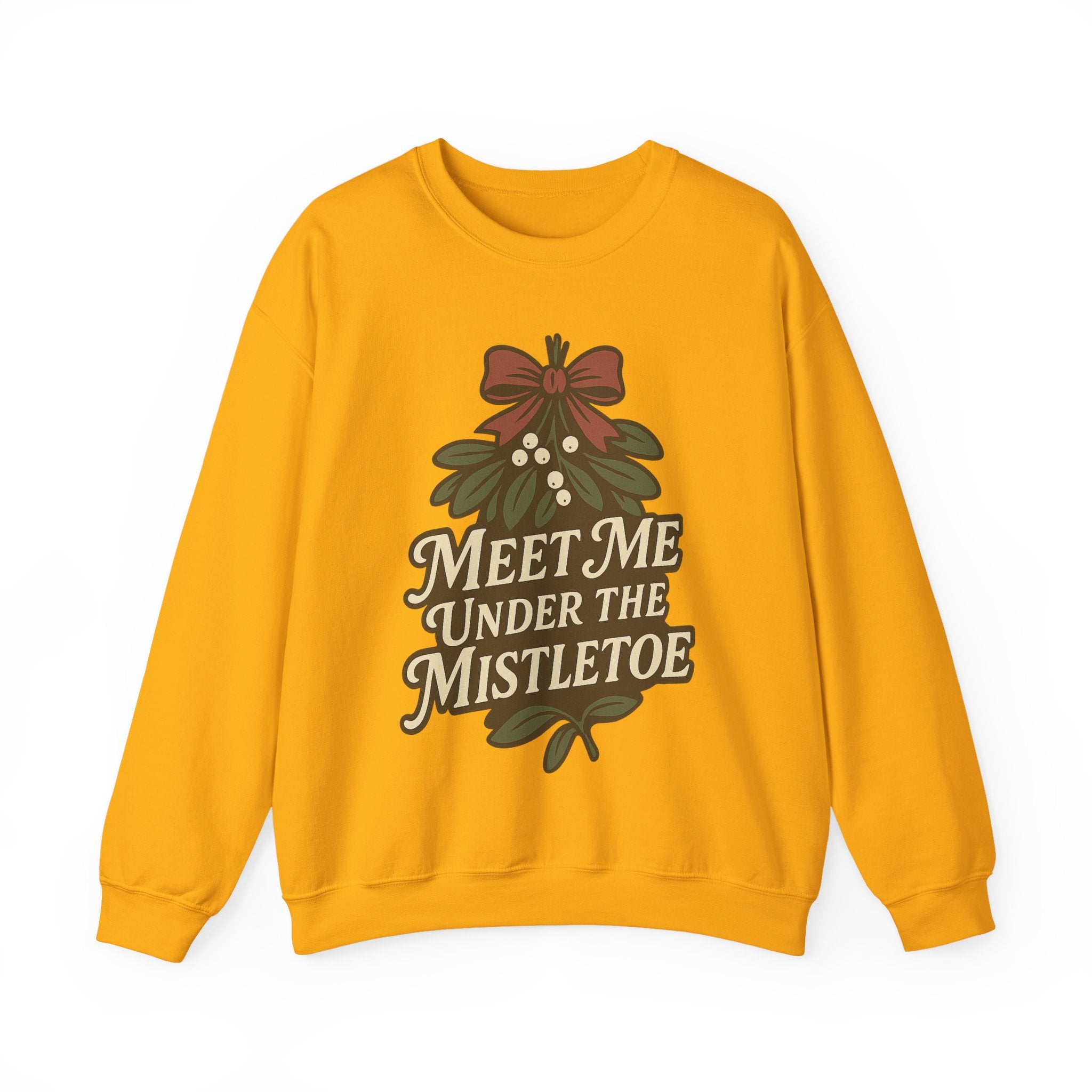 Mistletoe Crewneck Sweatshirt - Cozy Holiday Wear for Couples, Christmas Gift, Winter Apparel, Cute Sweater, Festive Outfit