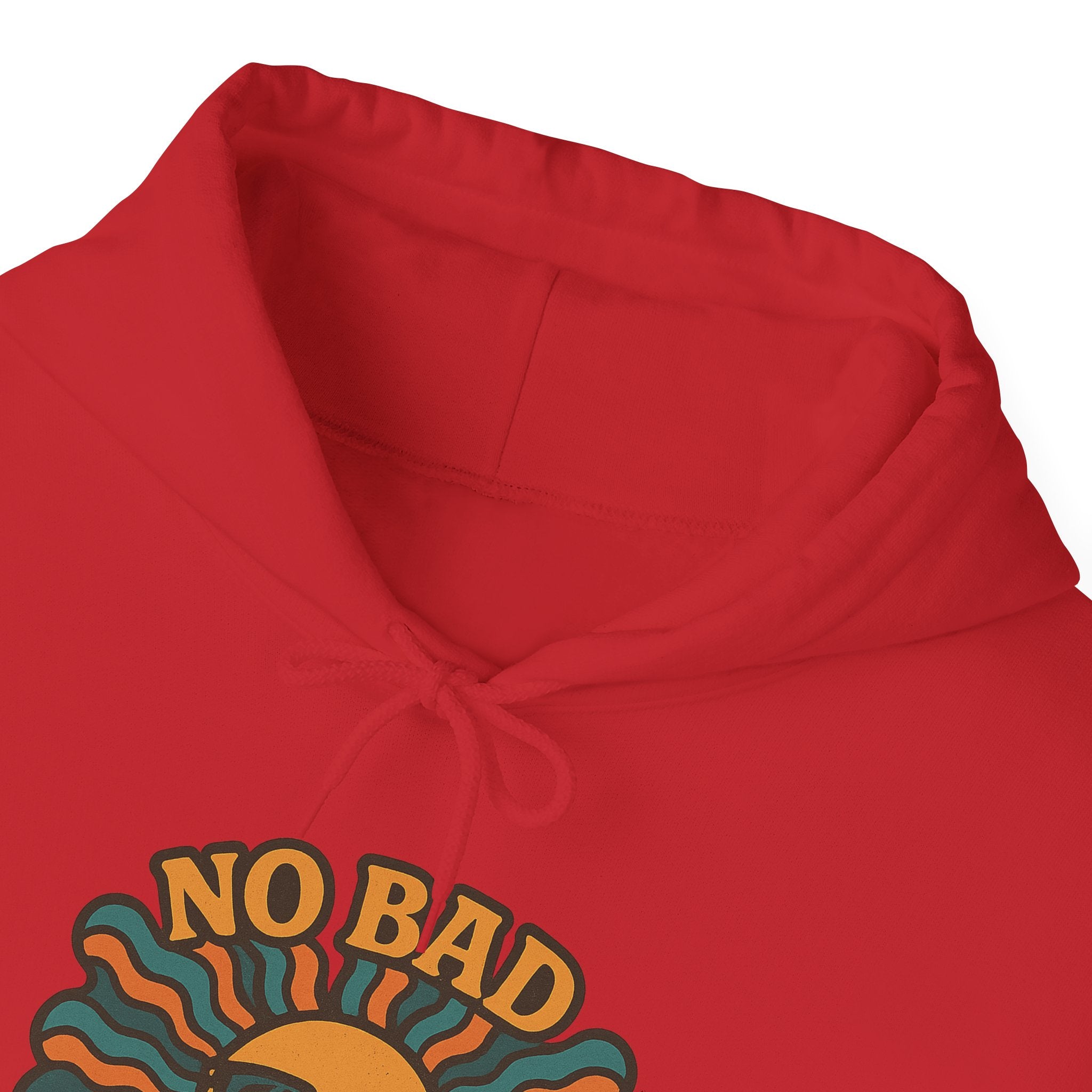 No Bad Vibes Hoodie – Unisex Pullover Sweatshirt, Cozy Positive Energy Hoodie, Retro Smiley Face, Chillwear Gift for Friends