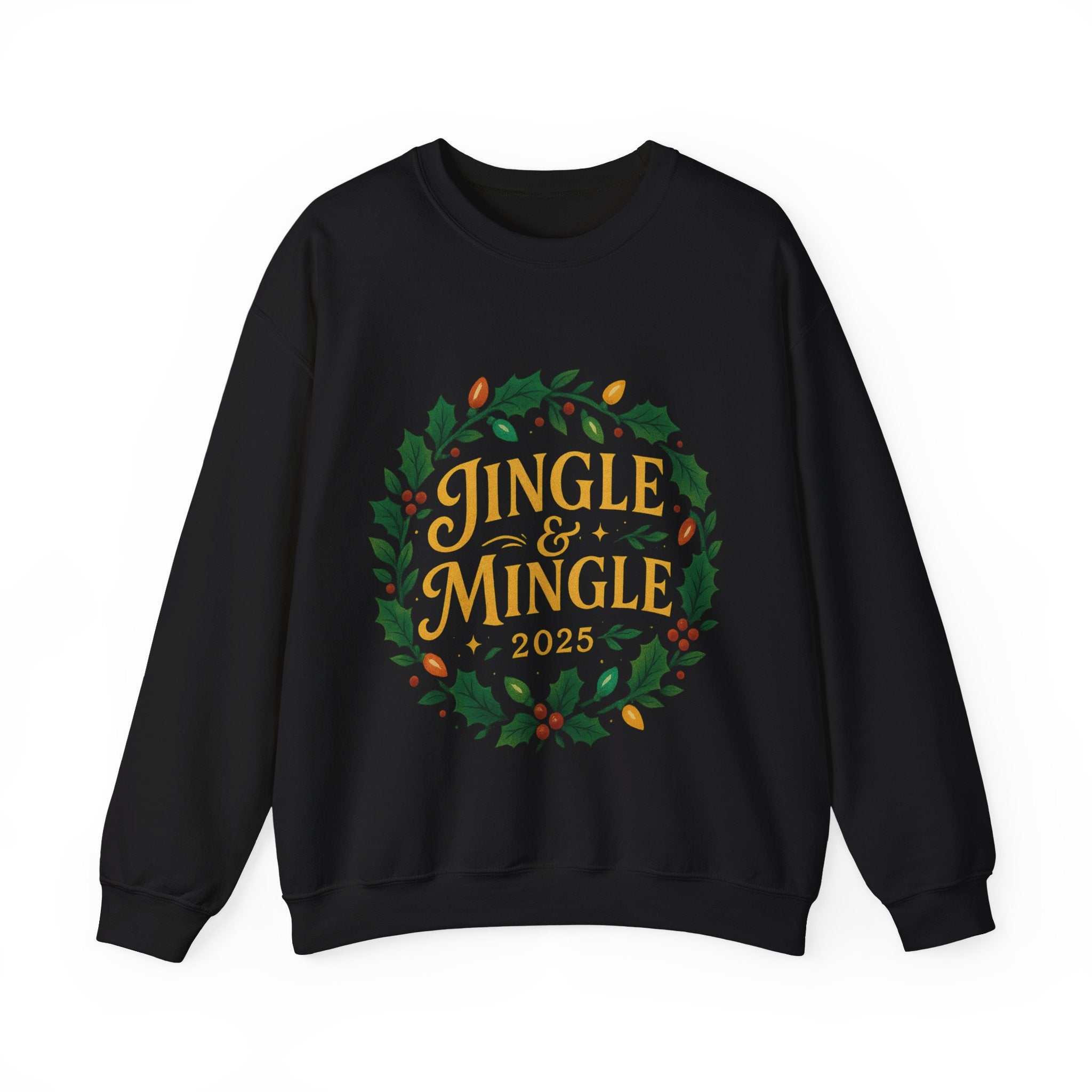 Jingle & Mingle Crewneck Sweatshirt - Cozy Holiday Apparel, Unisex Christmas Gift, Winter Fashion, Festive Sweater, Seasonal Style