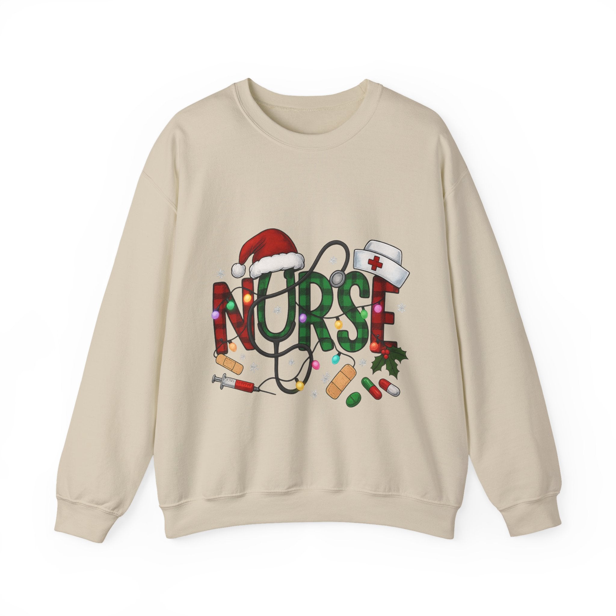 Nurse Holiday Sweatshirt, Christmas Gift for Nurses, Festive Crewneck, Nurse Appreciation, Winter Wardrobe Essential