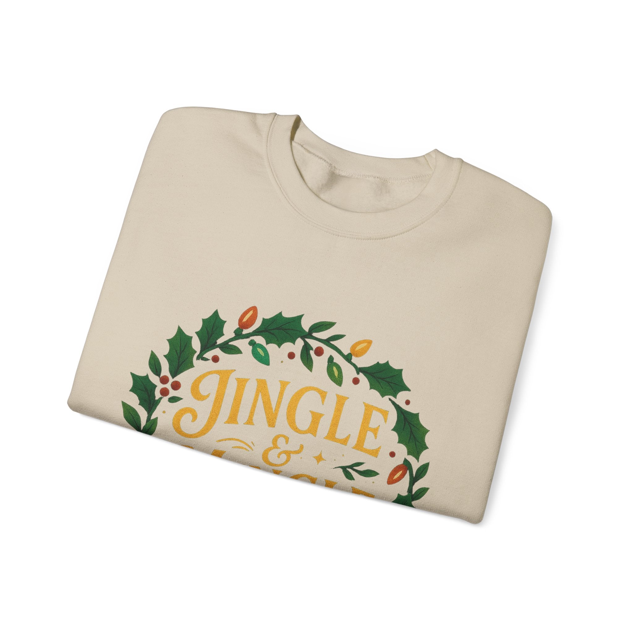 Jingle & Mingle Crewneck Sweatshirt - Cozy Holiday Apparel, Unisex Christmas Gift, Winter Fashion, Festive Sweater, Seasonal Style