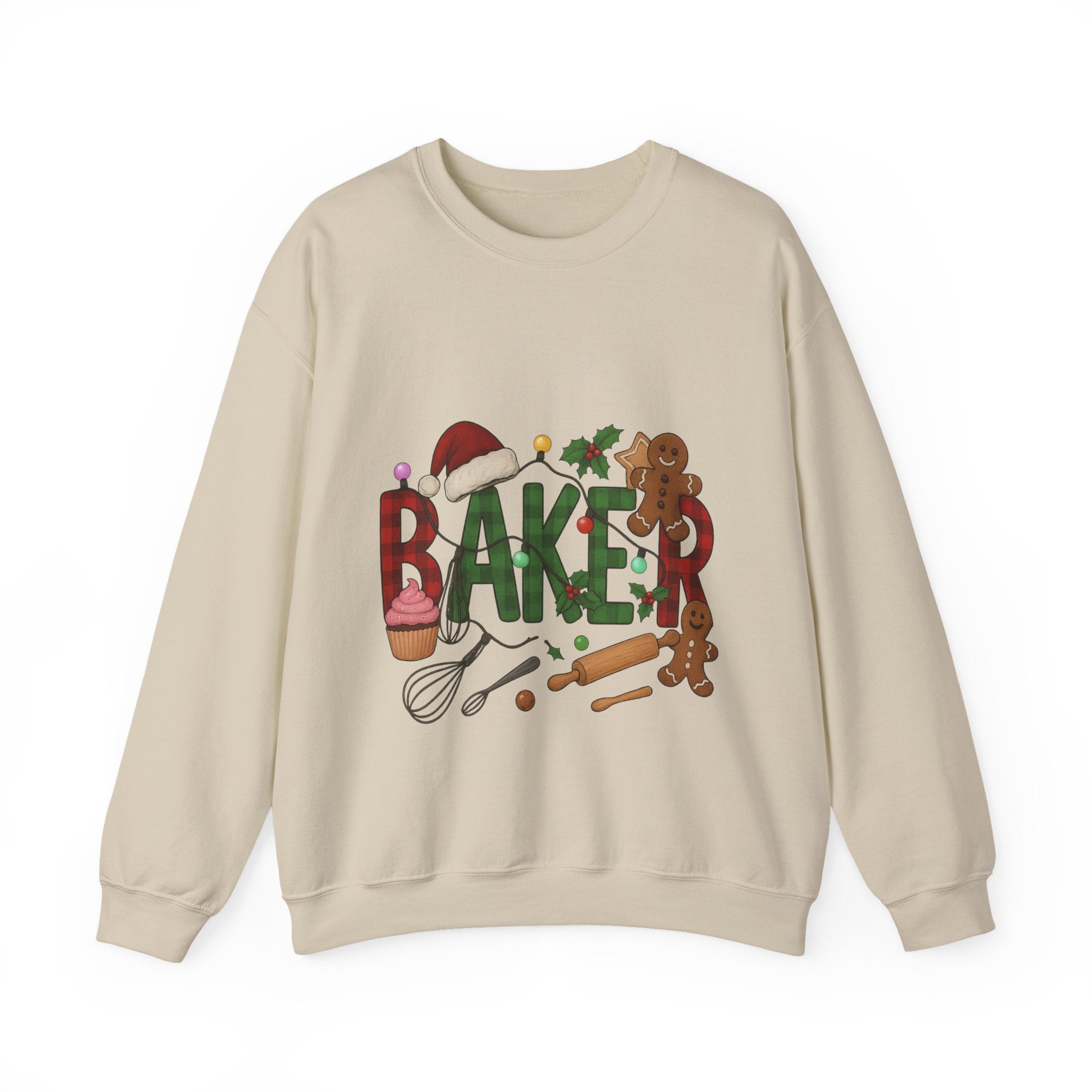 Cozy Baker Sweatshirt, Holiday Baking Gift, Unisex Sweater, Christmas Apparel, Gift for Bakers, Cute Baking Crewneck