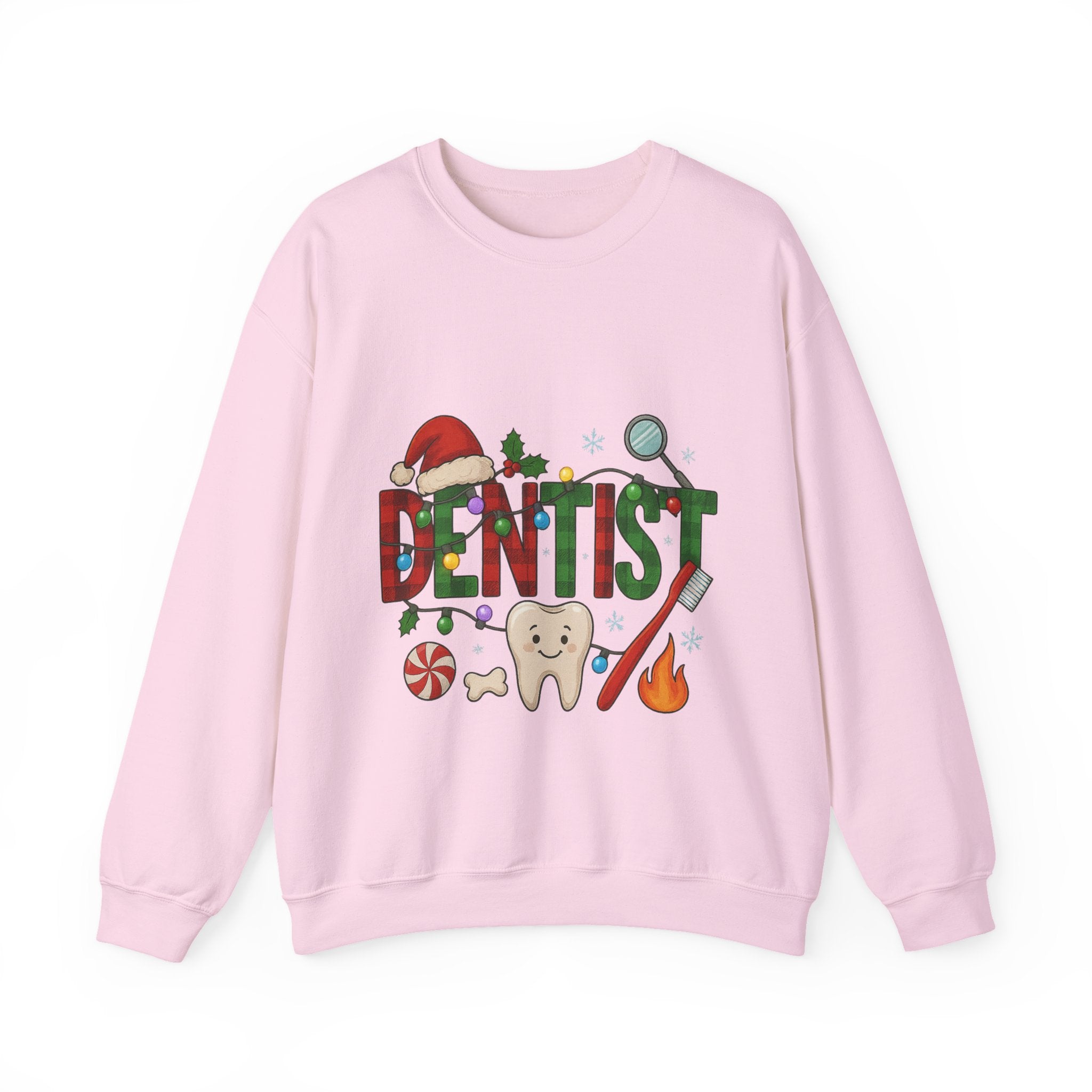 Festive Dentist Crewneck Sweatshirt, Funny Dentist Gift, Holiday Sweater, Christmas Sweatshirt, Unisex Sweatshirt