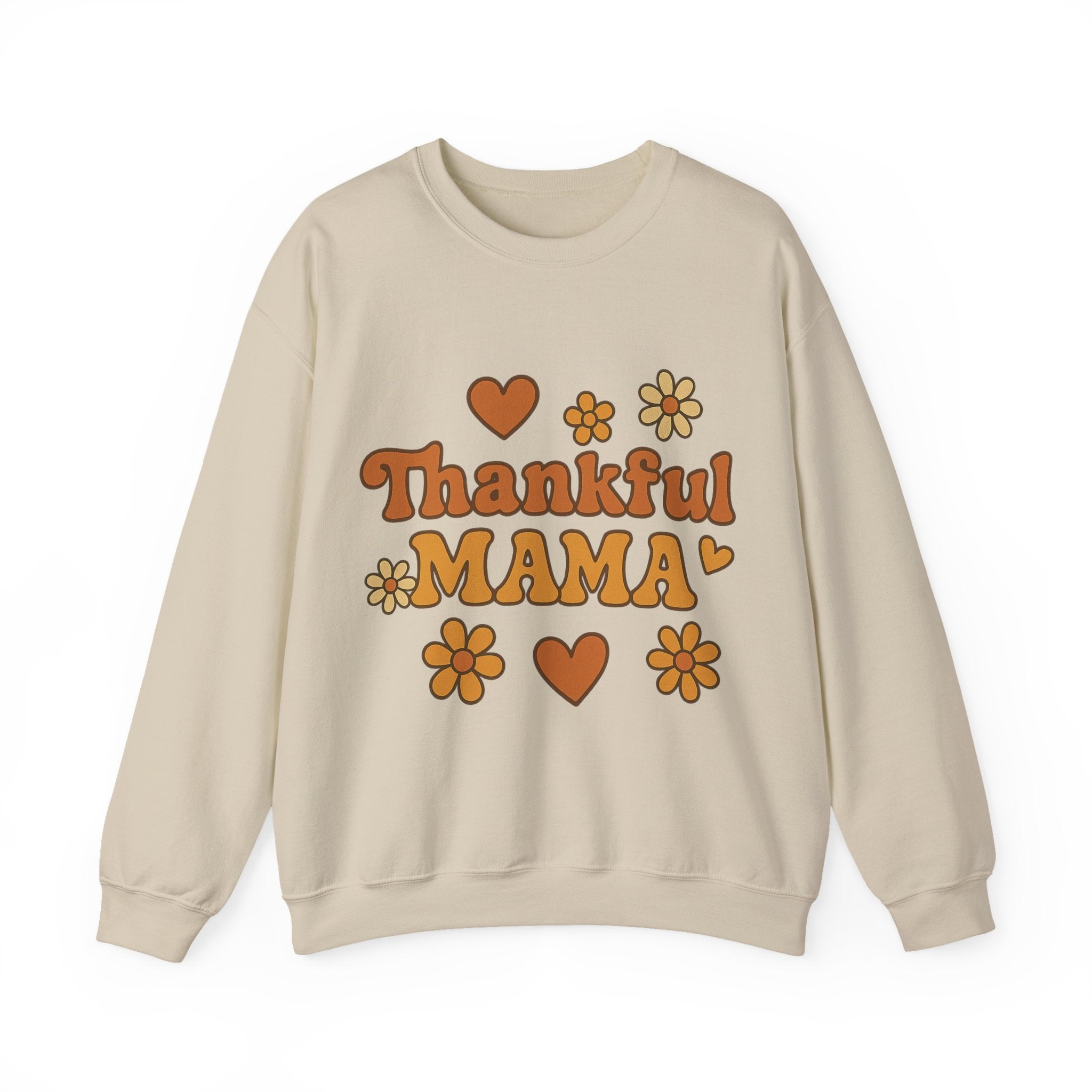 Thankful Mama Crewneck Sweatshirt | Cozy Gift for Moms, Fall Fashion, Family Gatherings, Gratitude Sweater, Thanksgiving Outfit