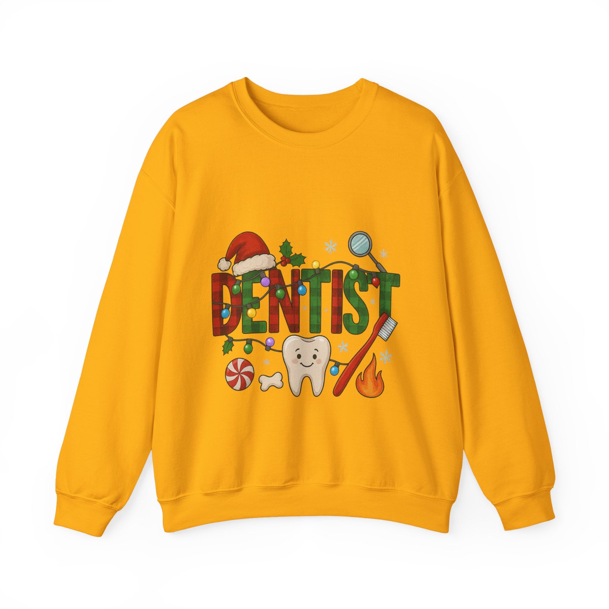 Festive Dentist Crewneck Sweatshirt, Funny Dentist Gift, Holiday Sweater, Christmas Sweatshirt, Unisex Sweatshirt