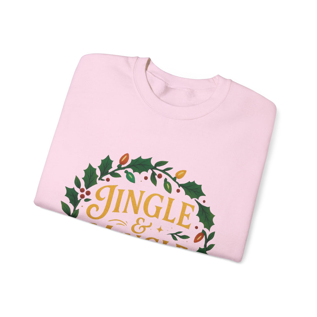 Jingle & Mingle Crewneck Sweatshirt - Cozy Holiday Apparel, Unisex Christmas Gift, Winter Fashion, Festive Sweater, Seasonal Style