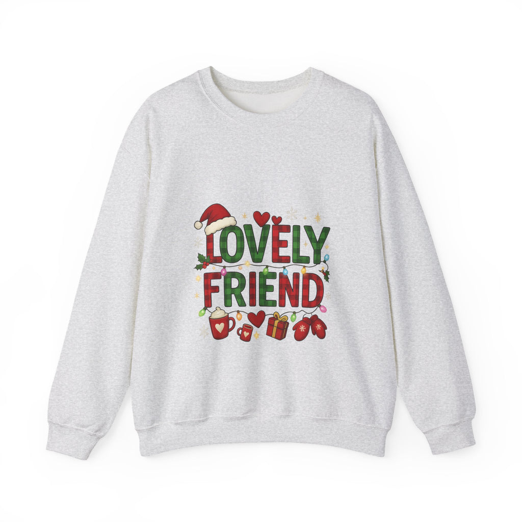 Festive Friendship Sweatshirt, Cozy Gift for Friends, Holiday Crewneck, Unisex Sweater, Christmas Apparel, Cute Gift Idea