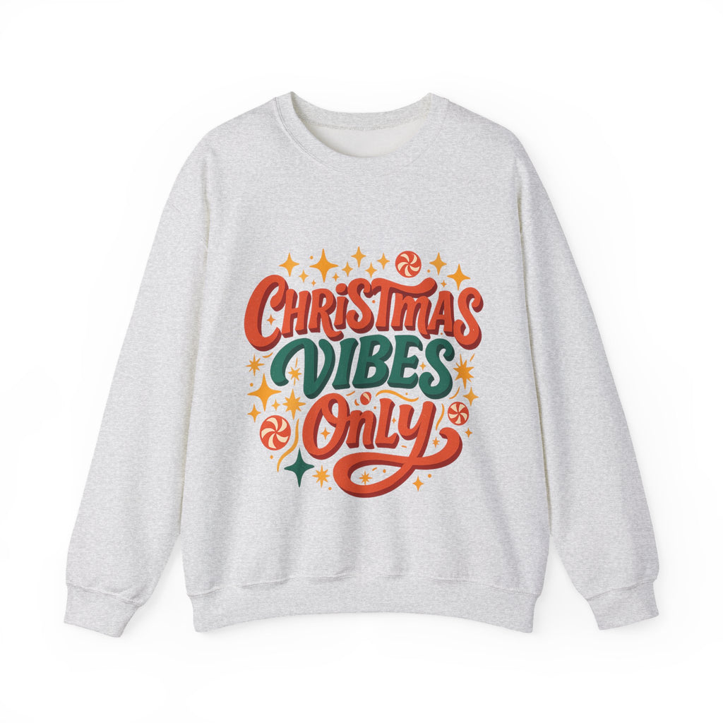 Christmas Vibes Crewneck Sweatshirt | Holiday Sweatshirt, Cozy Gift, Xmas Apparel, Festive Fashion, Comfortable Sweater