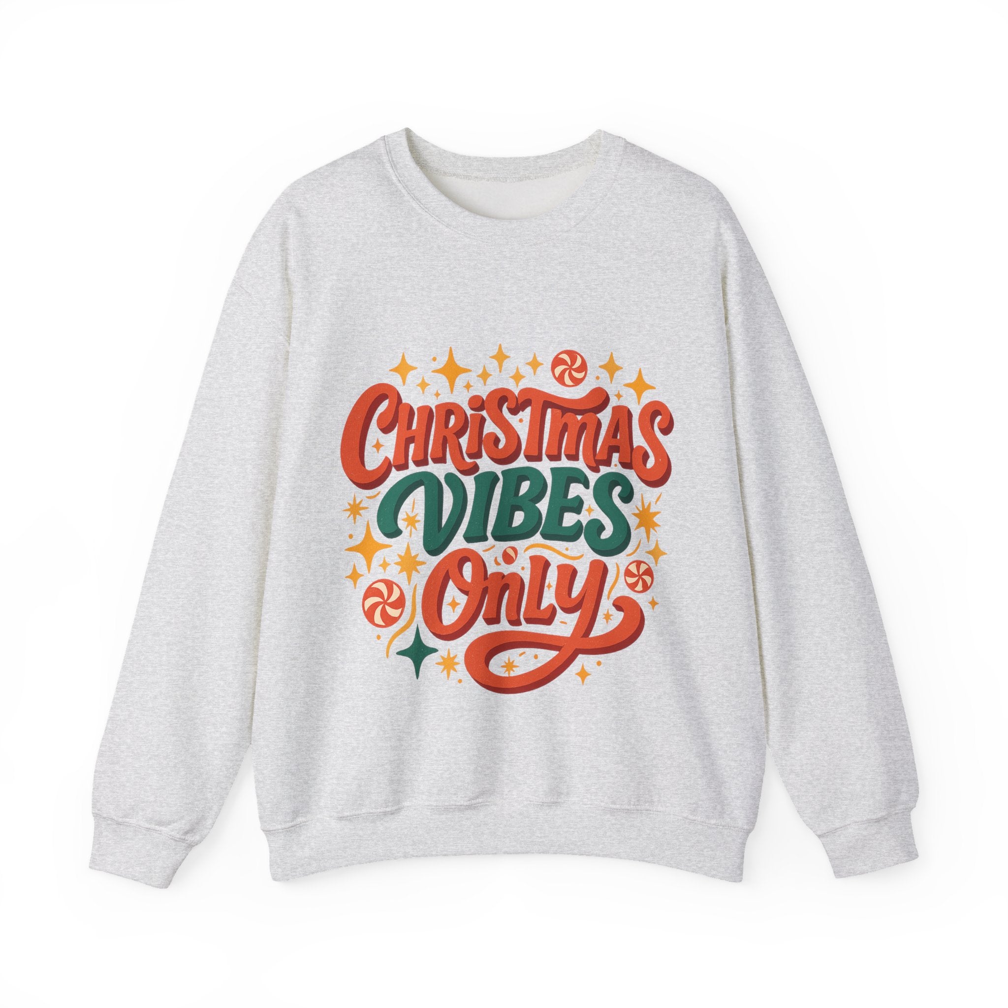 Christmas Vibes Crewneck Sweatshirt | Holiday Sweatshirt, Cozy Gift, Xmas Apparel, Festive Fashion, Comfortable Sweater