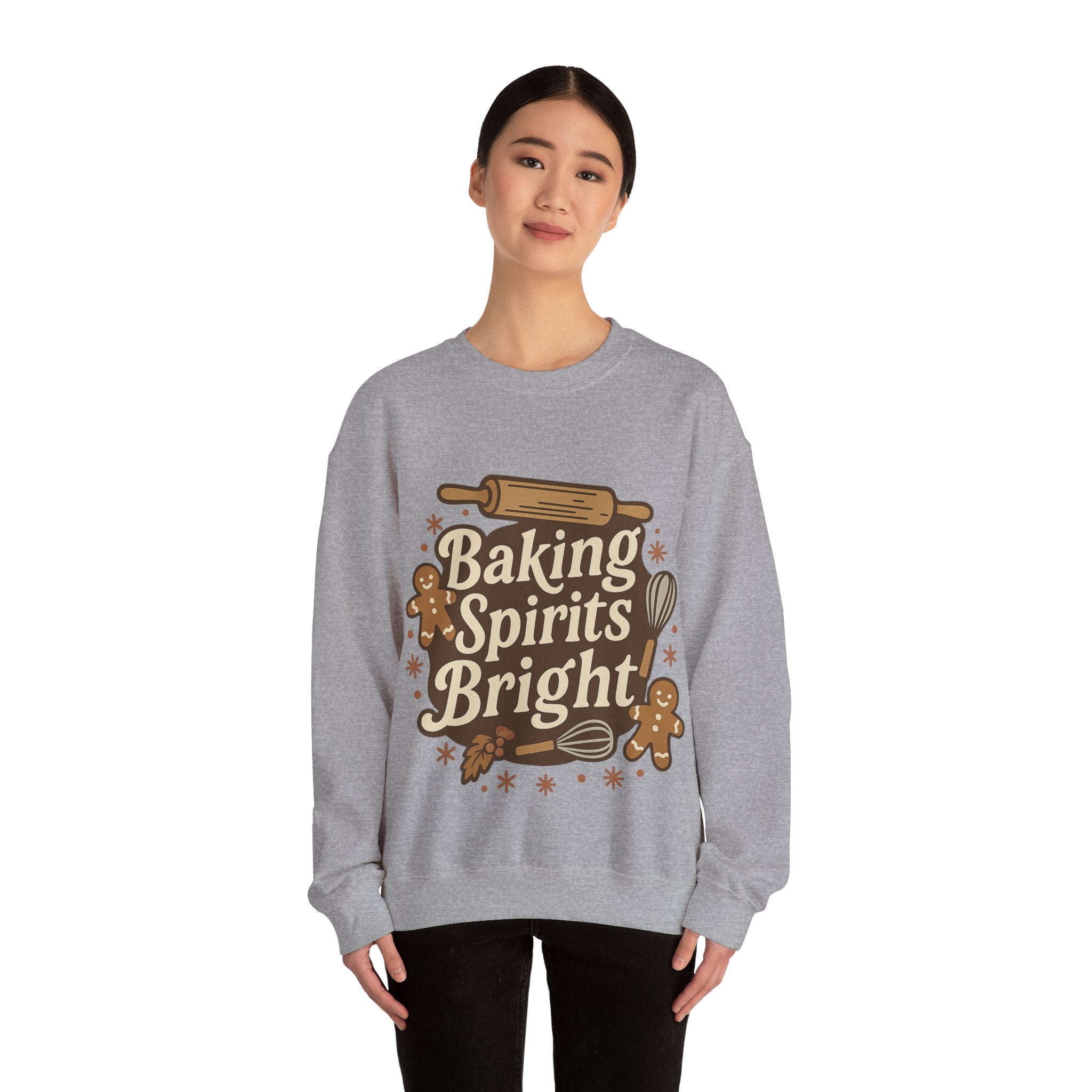 Festive Baking Sweatshirt - Unisex Heavy Blend™, Cozy Crew for the Holidays, Christmas Gift, Baking Enthusiast, Family Gatherings, [...]