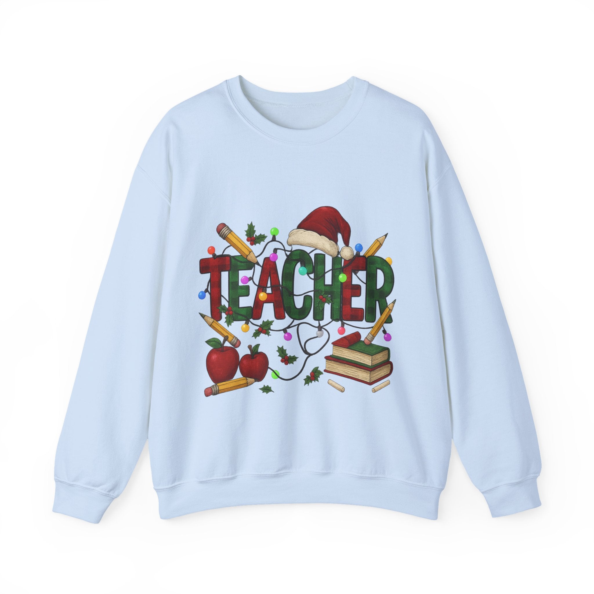 Festive Teacher Sweatshirt: Cozy Gift for Educators, Holiday Apparel, Classroom Style, Warm Winter Wear, Teacher Appreciation