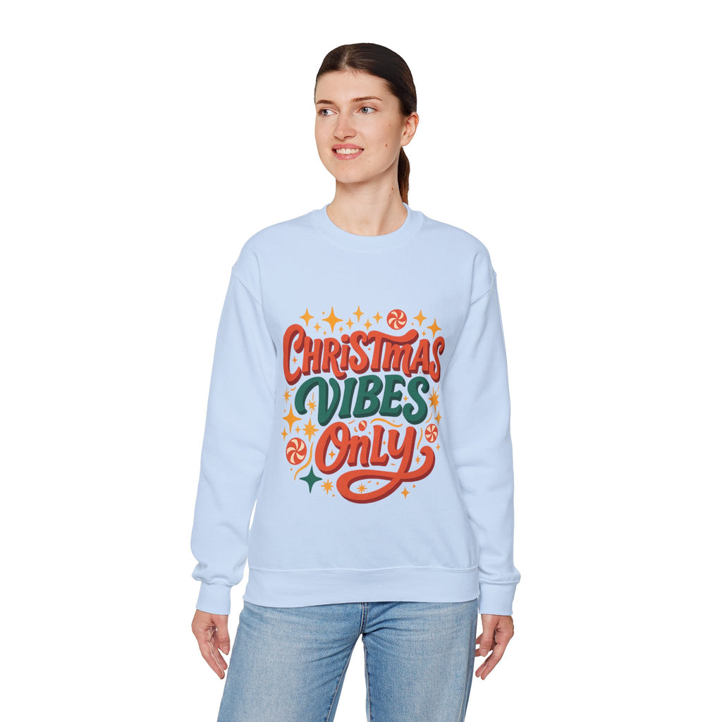 Christmas Vibes Crewneck Sweatshirt | Holiday Sweatshirt, Cozy Gift, Xmas Apparel, Festive Fashion, Comfortable Sweater