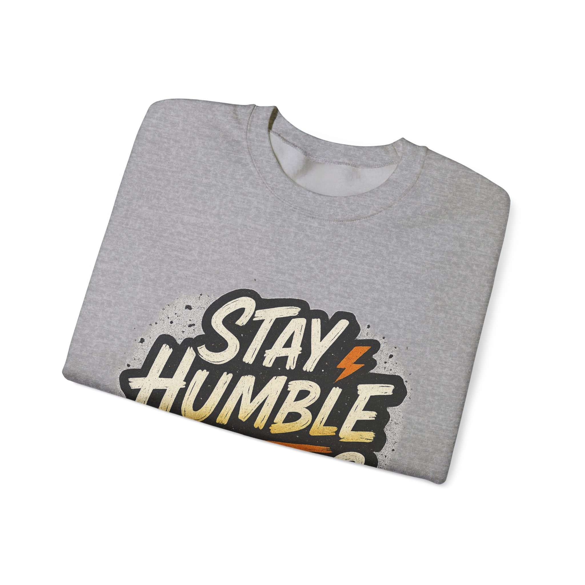 Stay Humble Hustle Hard Crewneck Sweatshirt | Motivational Unisex Sweatshirt | Inspirational Gift | Positive Quote Apparel