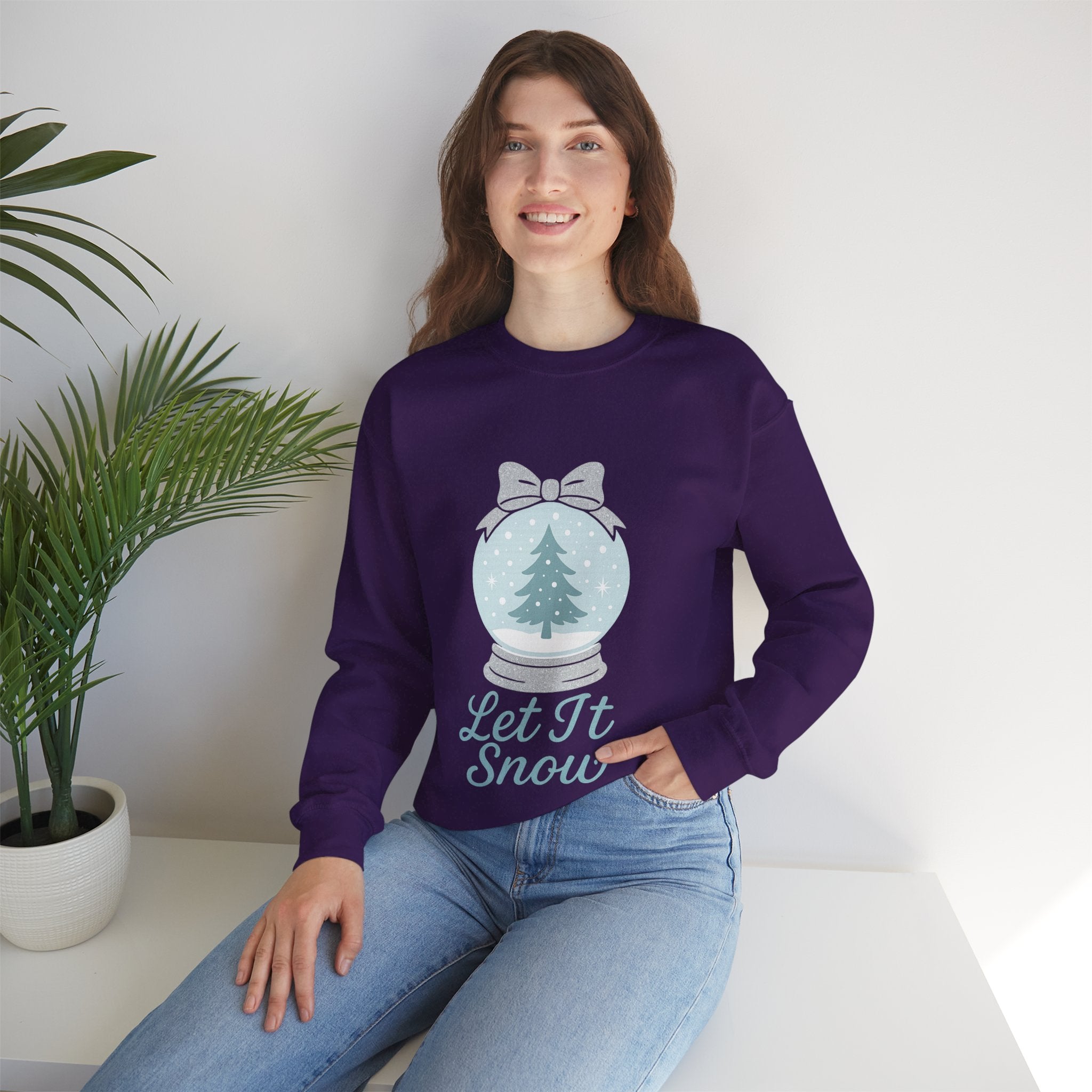Let It Snow Sweatshirt, Cozy Holiday Crewneck, Unisex Christmas Sweater, Winter Gift, Festive Apparel