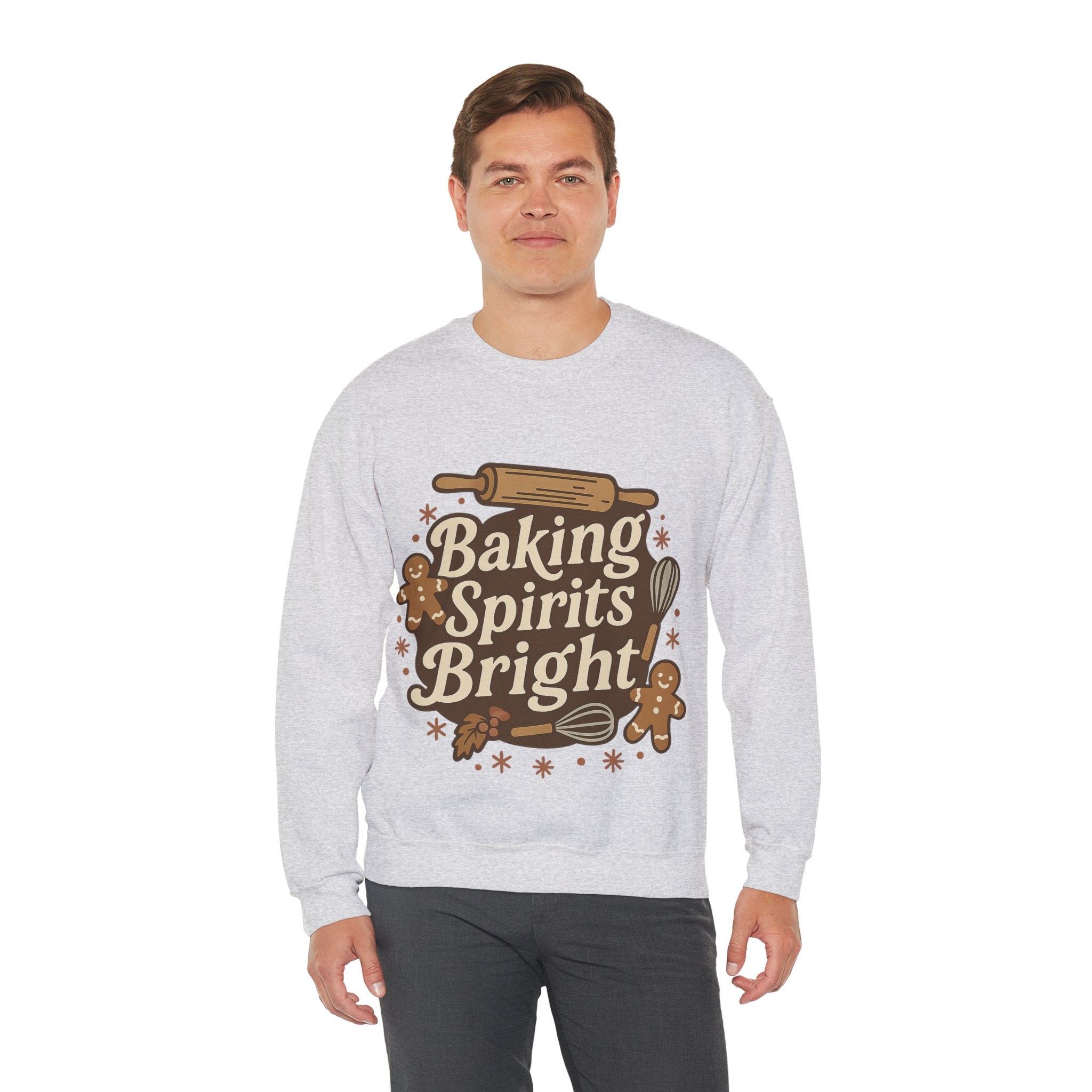 Festive Baking Sweatshirt - Unisex Heavy Blend™, Cozy Crew for the Holidays, Christmas Gift, Baking Enthusiast, Family Gatherings, [...]
