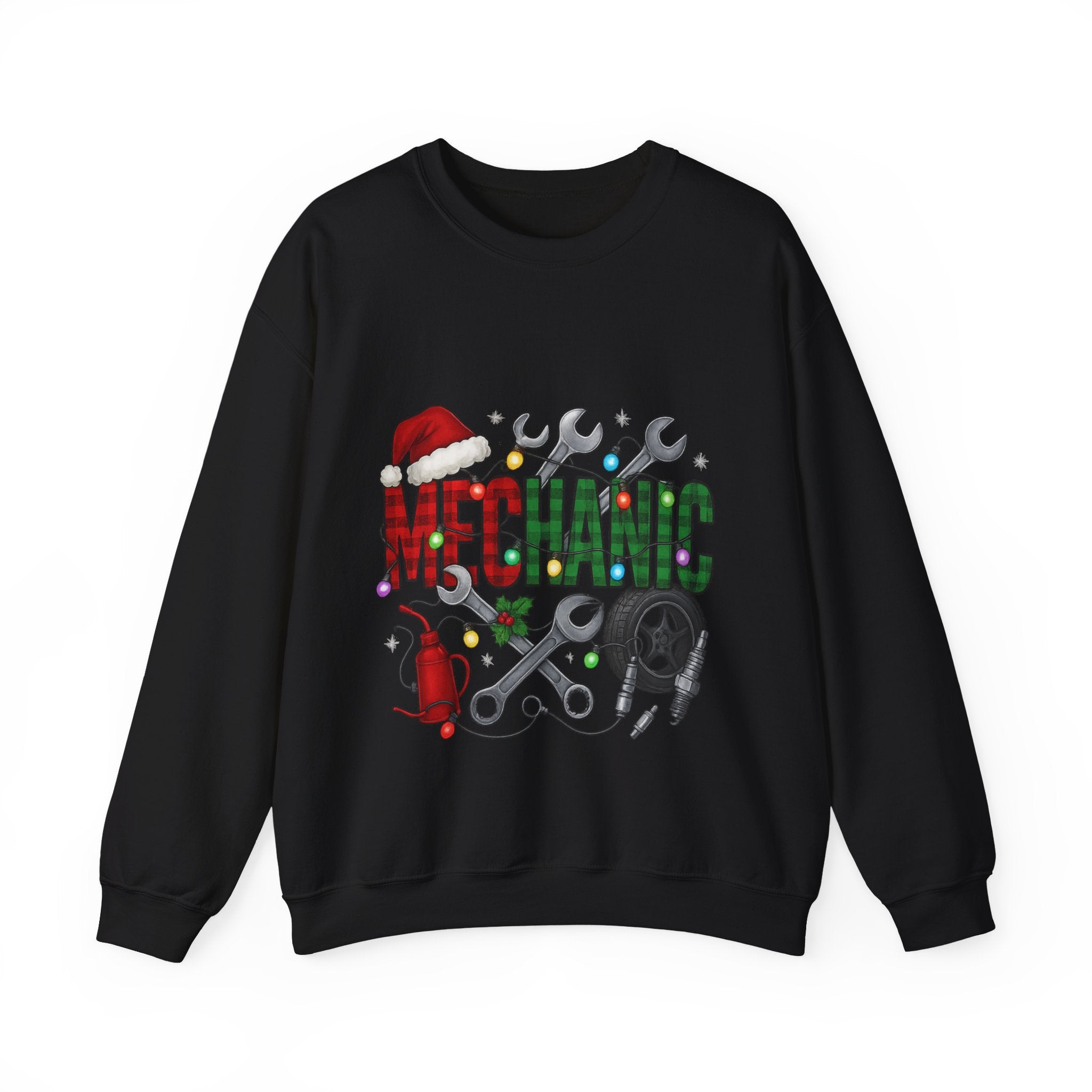 Mechanic Holiday Sweatshirt, Festive Crewneck, Gift for Mechanics, Winter Apparel, Christmas Sweatshirt, Unisex Clothing