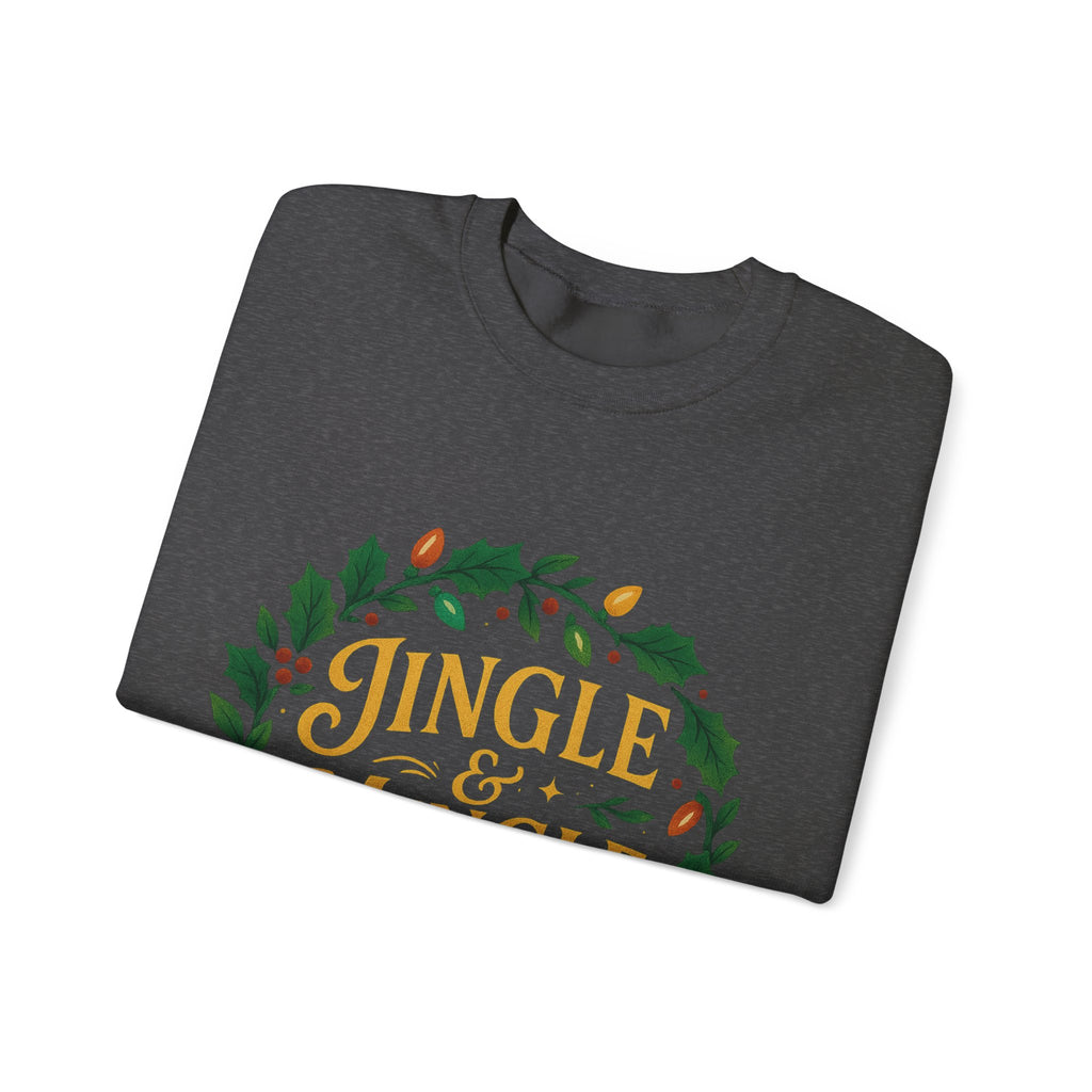Jingle & Mingle Crewneck Sweatshirt - Cozy Holiday Apparel, Unisex Christmas Gift, Winter Fashion, Festive Sweater, Seasonal Style