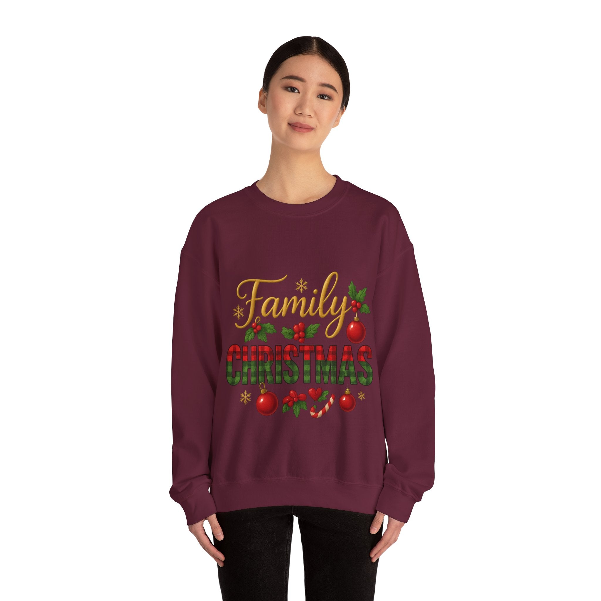 Family Christmas Crewneck Sweatshirt | Cozy Holiday Sweater, Family Gathering Gift, Matching Christmas Outfits, Winter Apparel, [...]