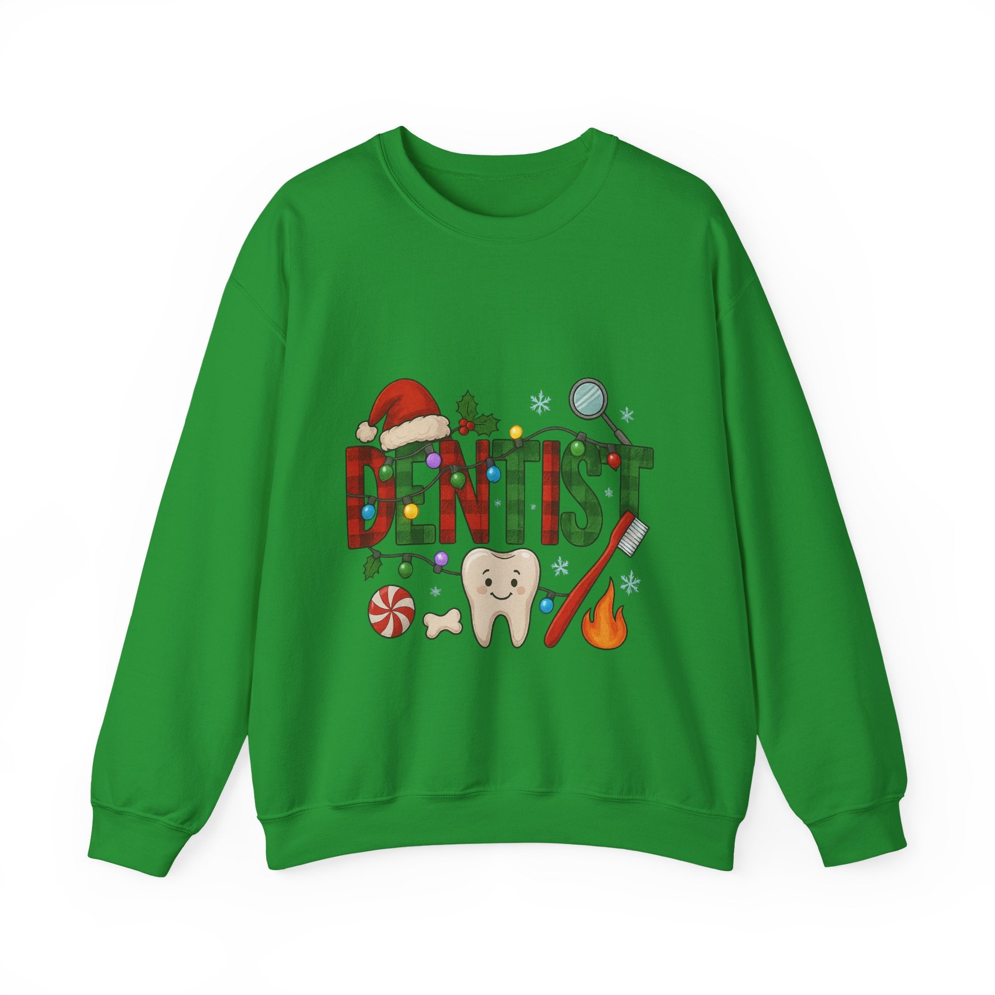 Festive Dentist Crewneck Sweatshirt, Funny Dentist Gift, Holiday Sweater, Christmas Sweatshirt, Unisex Sweatshirt