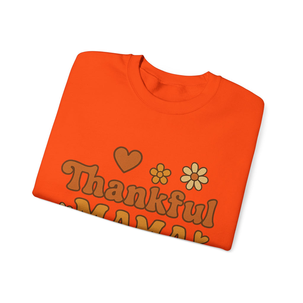 Thankful Mama Crewneck Sweatshirt | Cozy Gift for Moms, Fall Fashion, Family Gatherings, Gratitude Sweater, Thanksgiving Outfit
