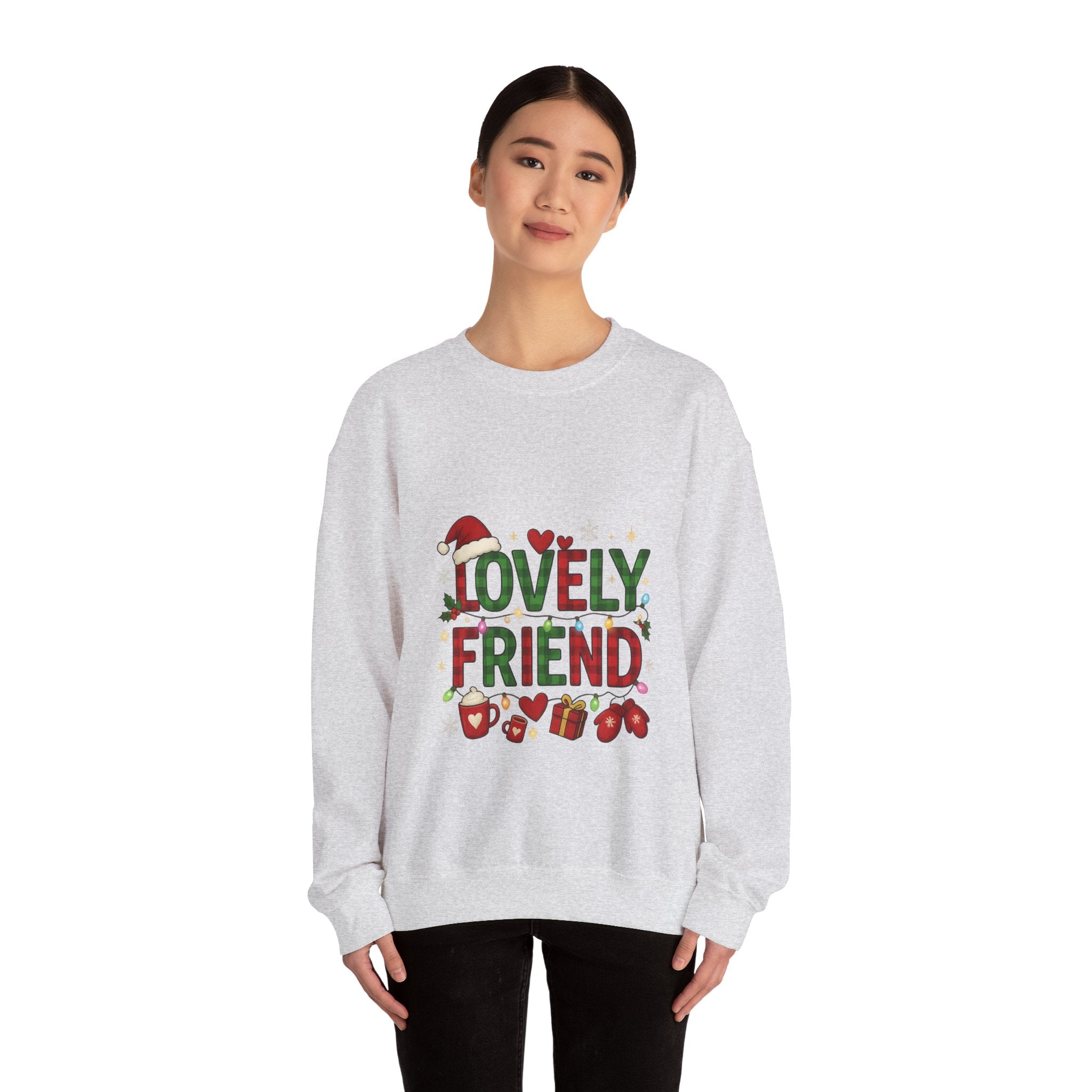 Festive Friendship Sweatshirt, Cozy Gift for Friends, Holiday Crewneck, Unisex Sweater, Christmas Apparel, Cute Gift Idea