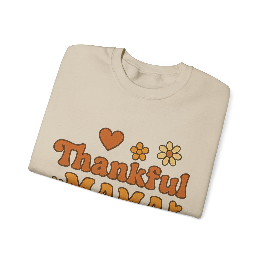 Thankful Mama Crewneck Sweatshirt | Cozy Gift for Moms, Fall Fashion, Family Gatherings, Gratitude Sweater, Thanksgiving Outfit