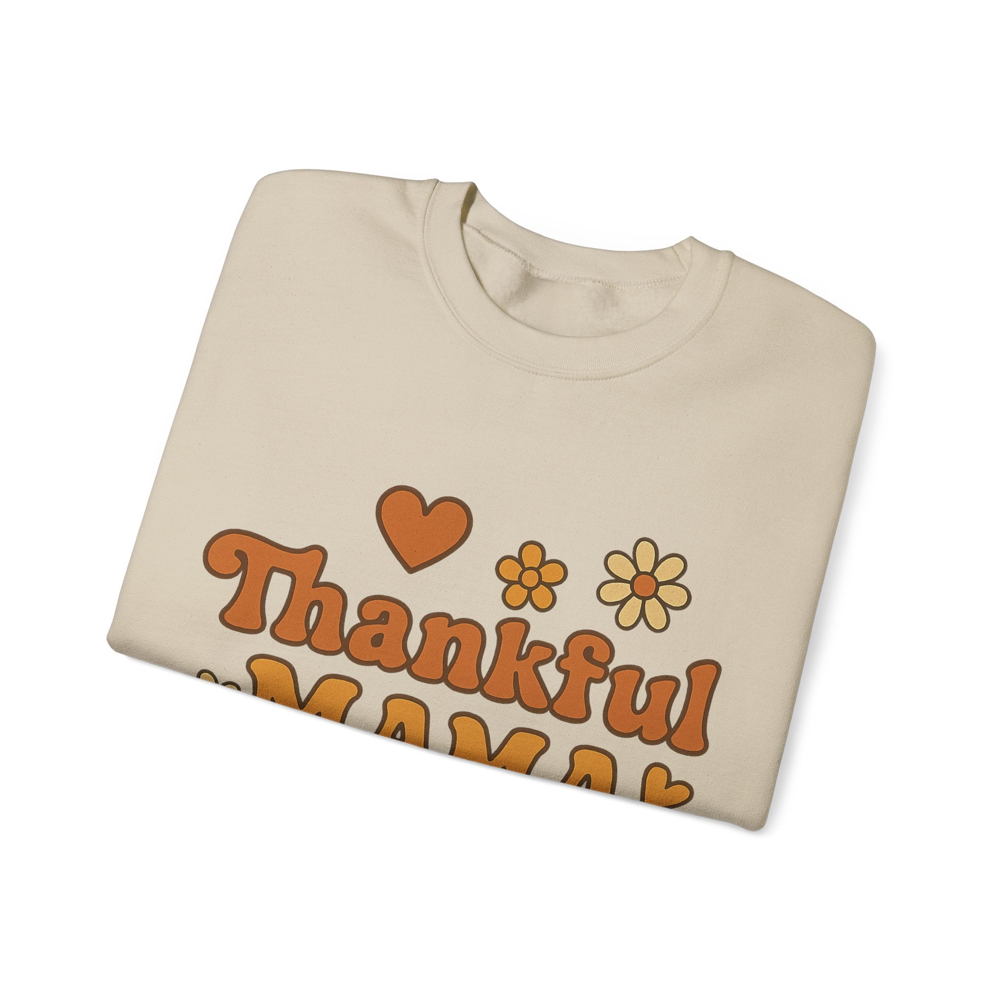 Thankful Mama Crewneck Sweatshirt | Cozy Gift for Moms, Fall Fashion, Family Gatherings, Gratitude Sweater, Thanksgiving Outfit